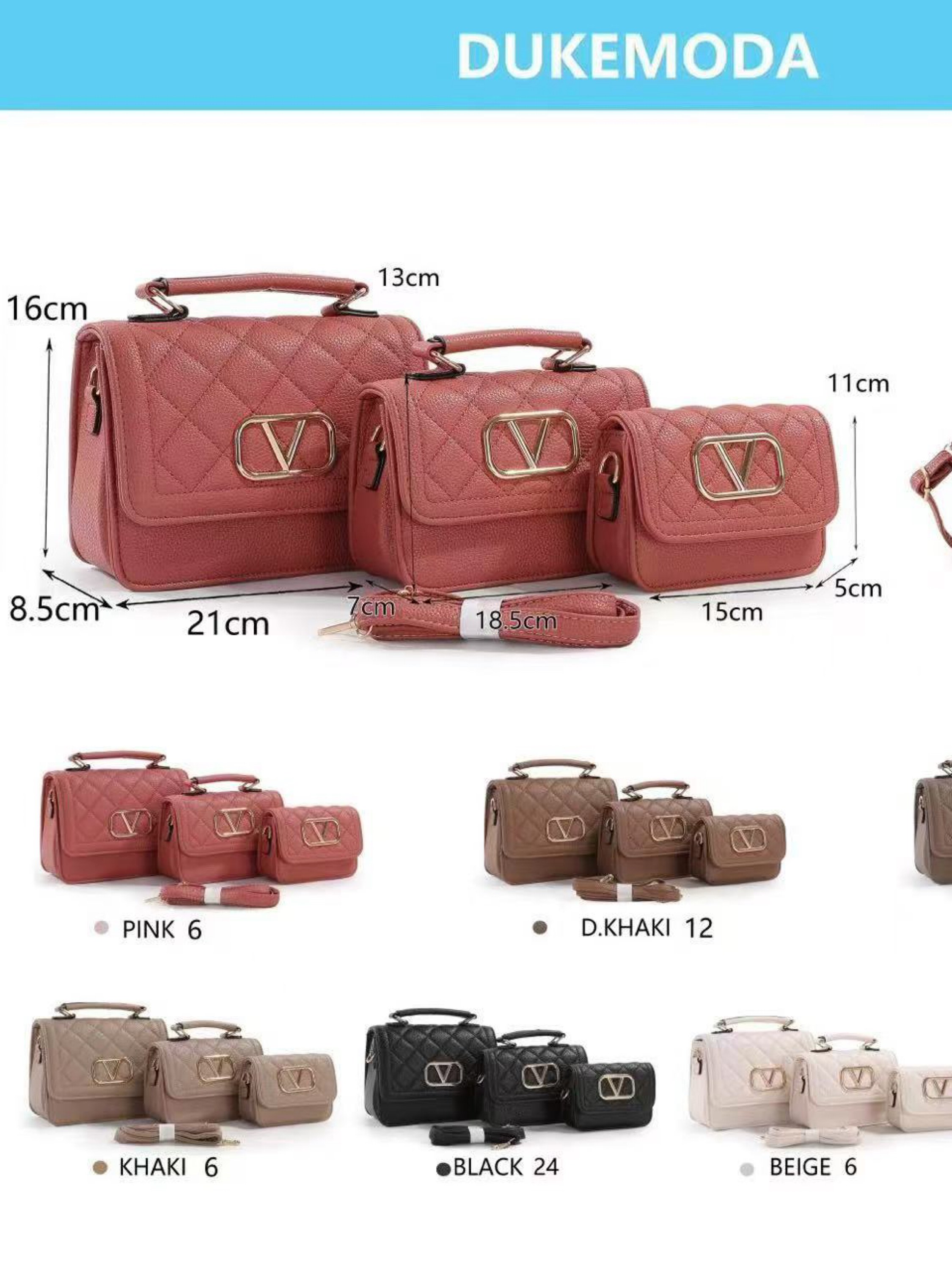 Bolsa kit com 3 peças BX8114#