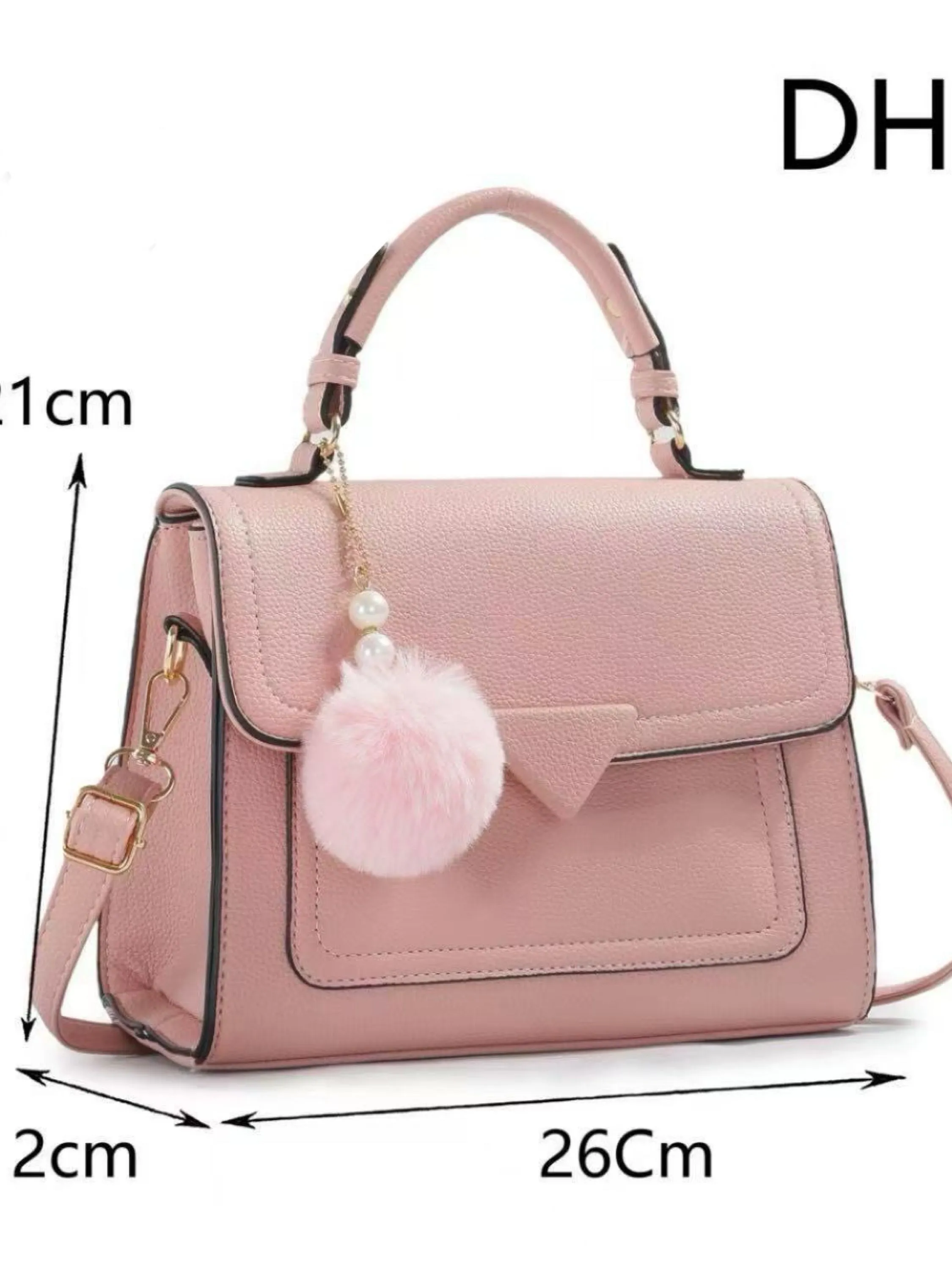 Bolsa média com pompom