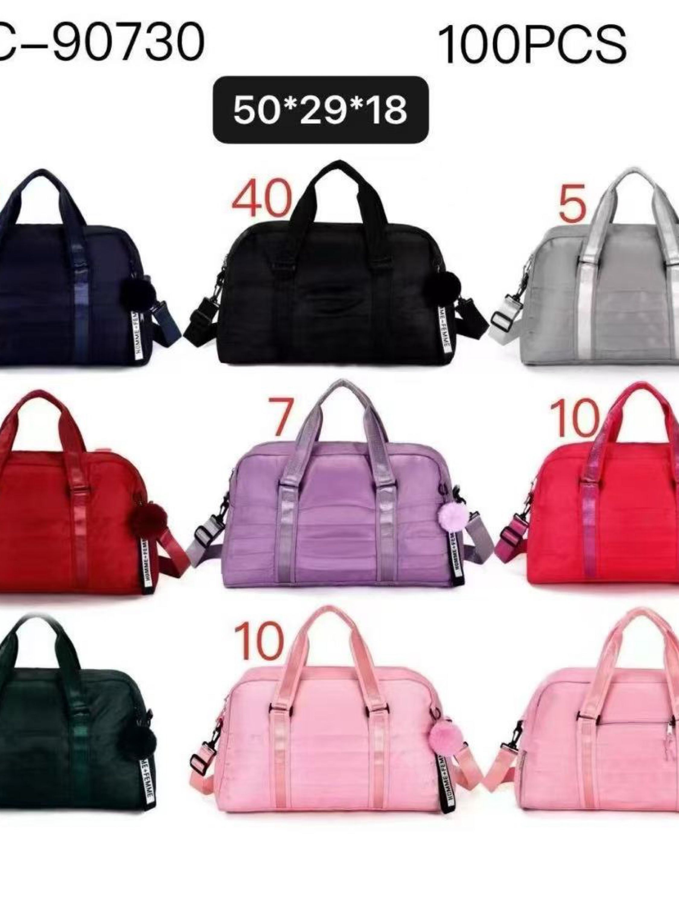 Bolsa de viagem com pompom CYC-90730