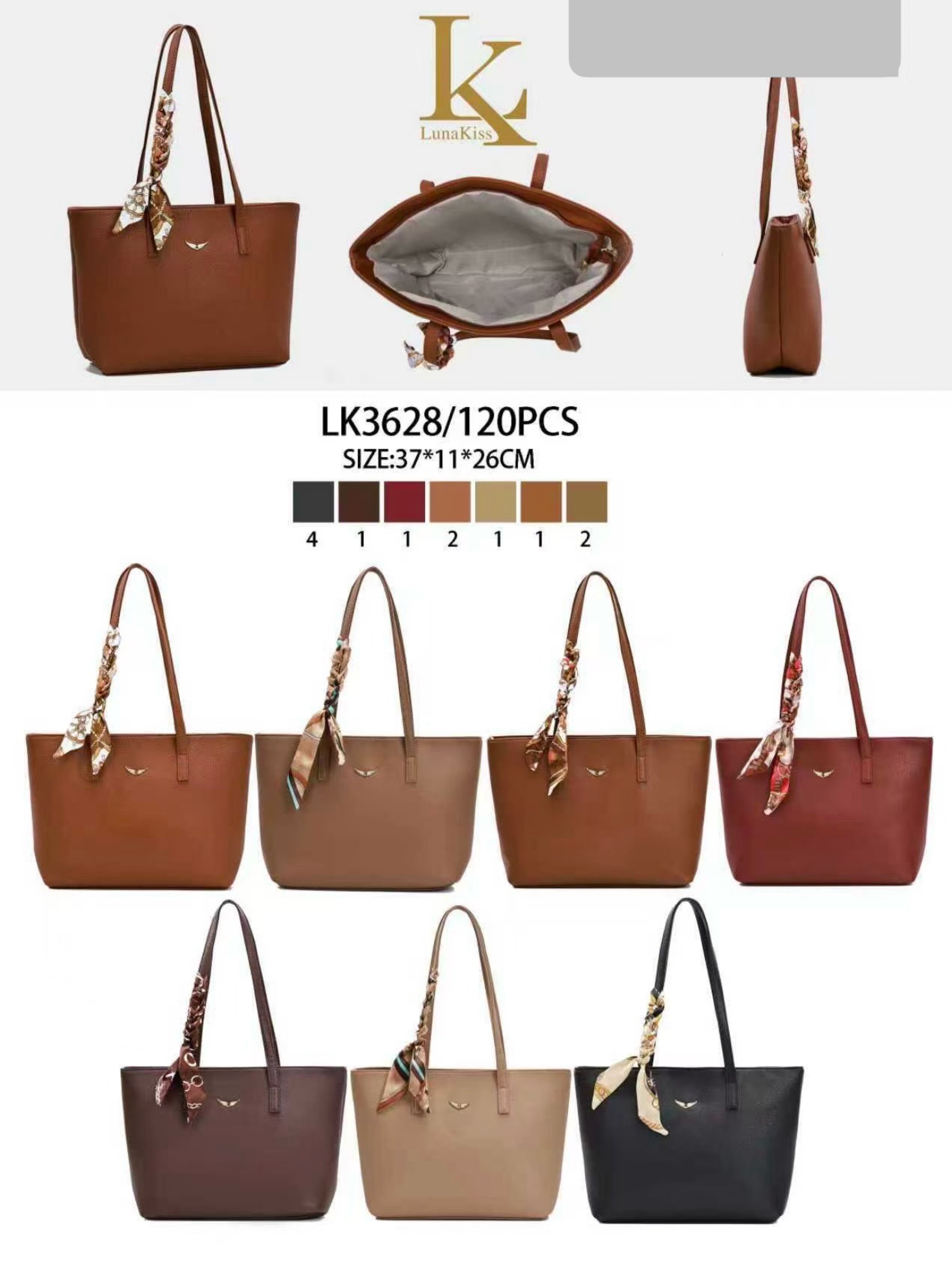Bolsa grande com lenço LK3628