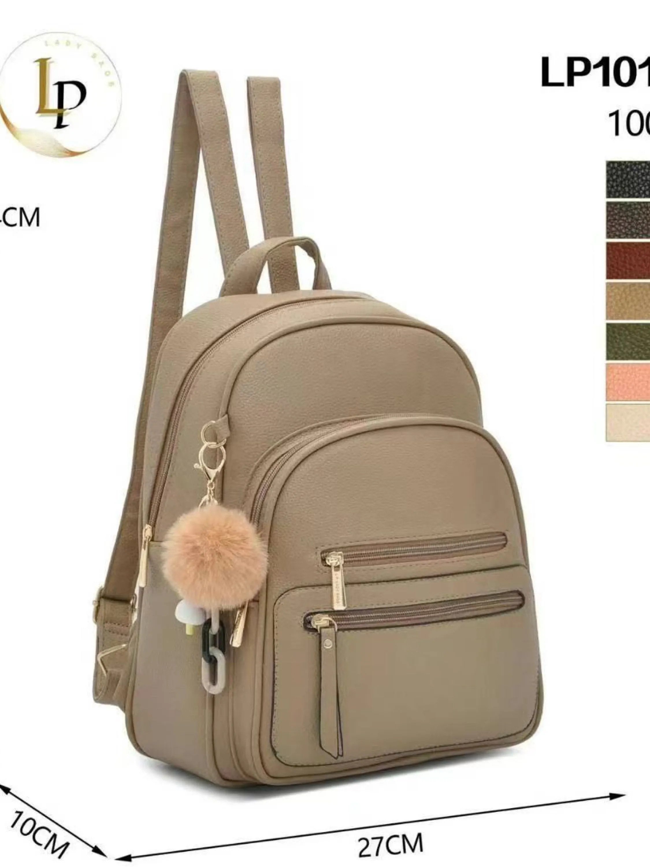 Mochila com pompom LP1019-6
