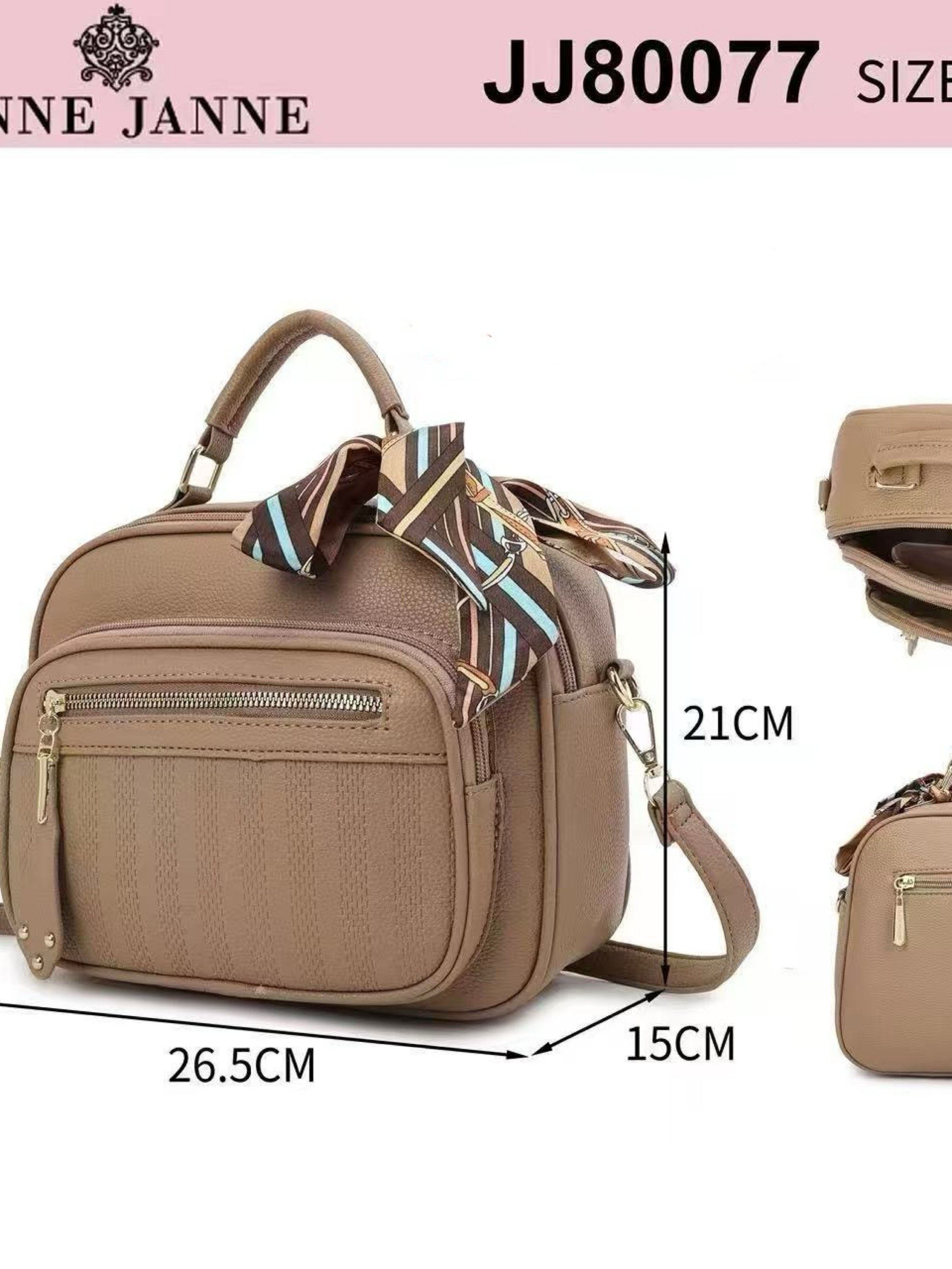 Bolsa média com lenço JJ80077