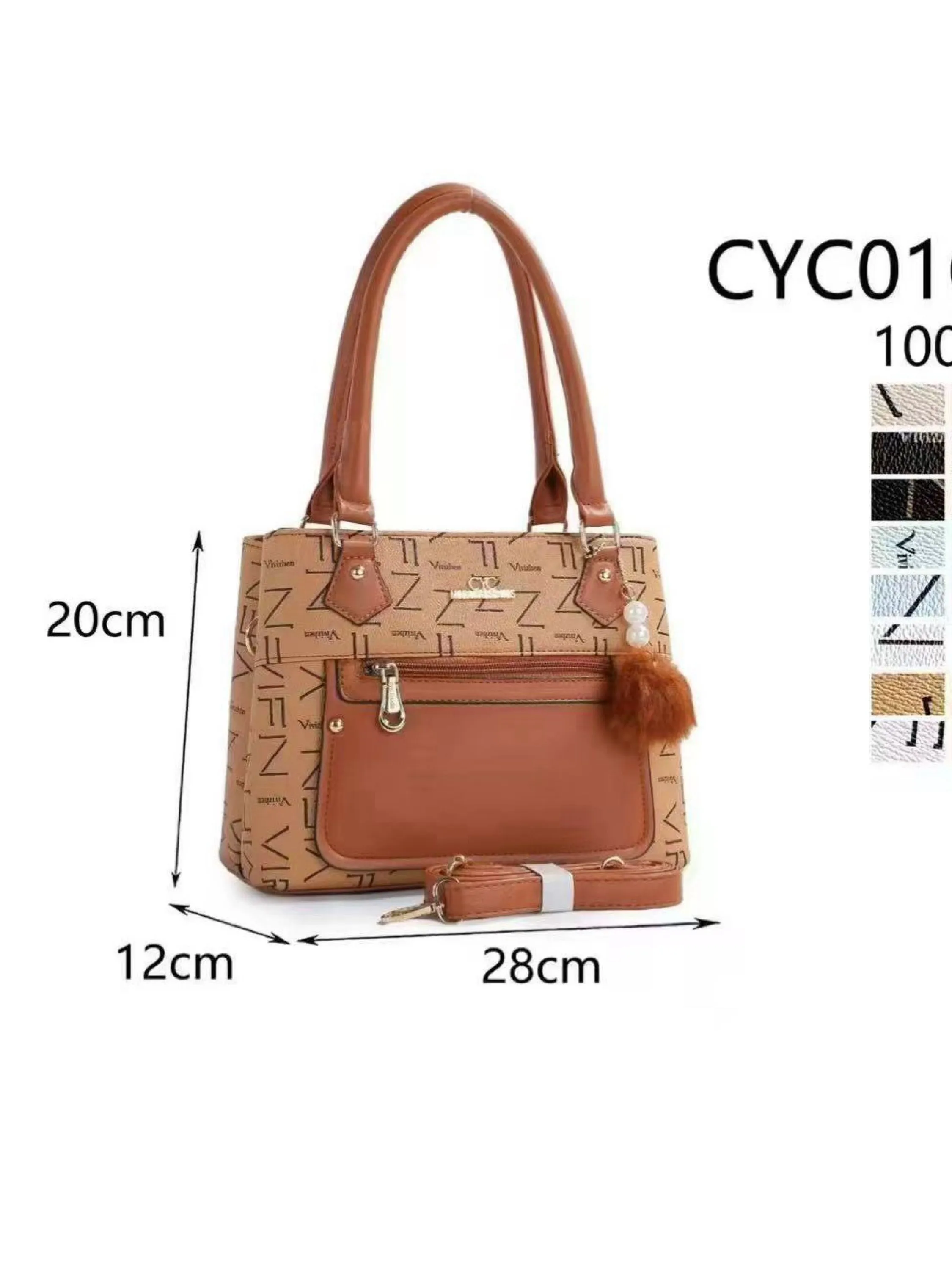 Bolsa média com dois zíper de cima CYC0109#