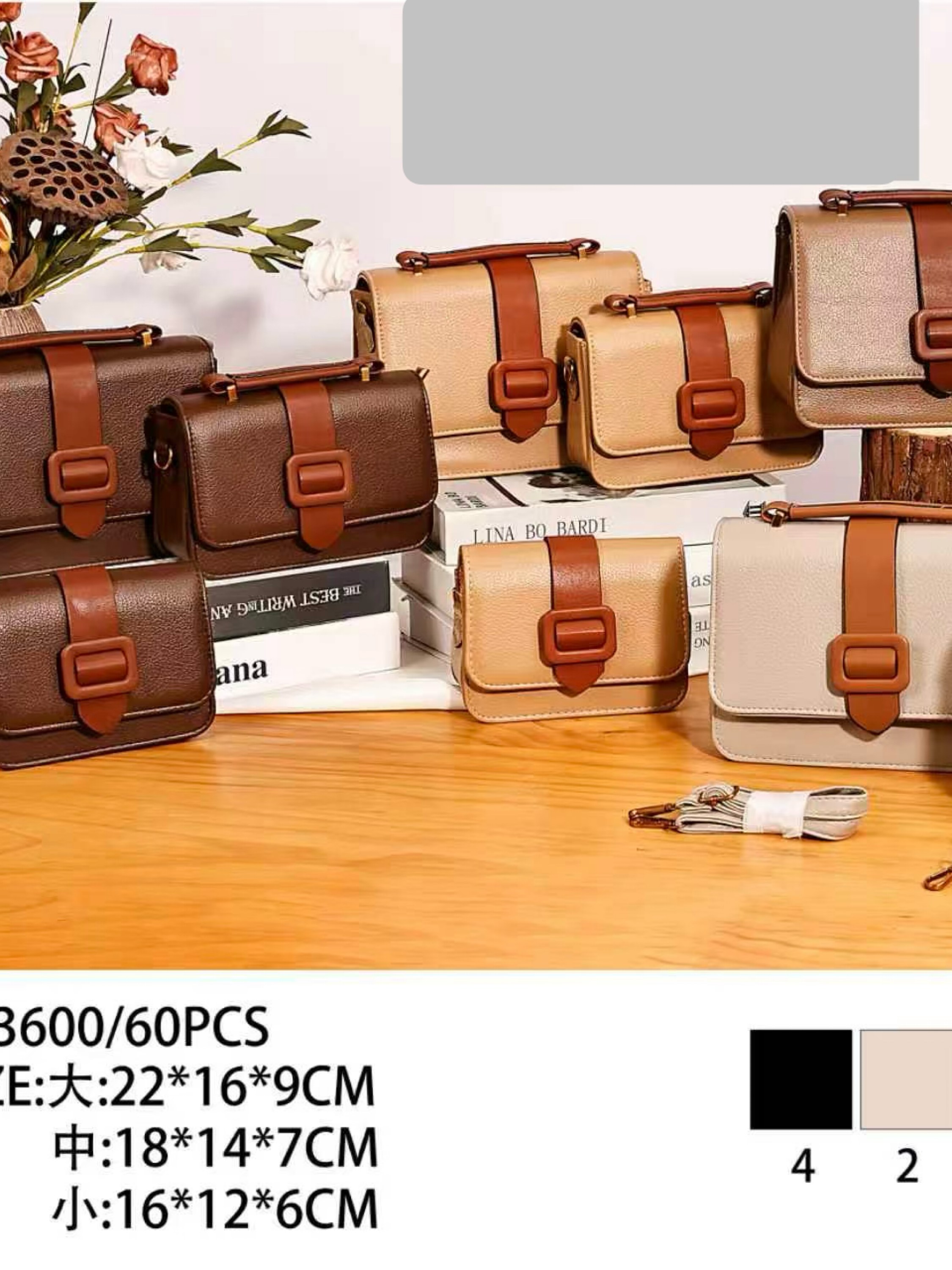 Bolsa kit com 3 peças LK3600