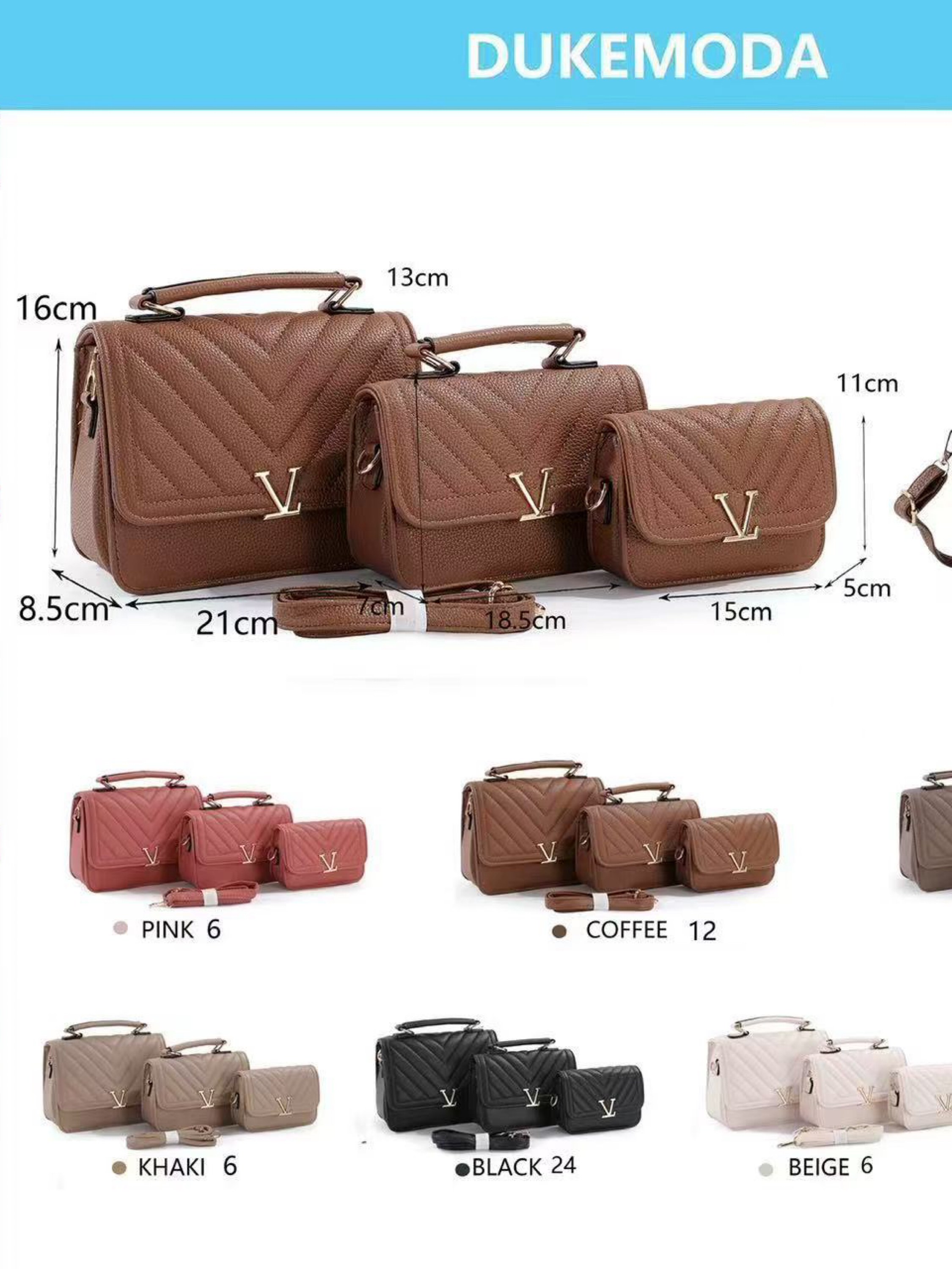 Bolsa kit com 3 peças BX8113#