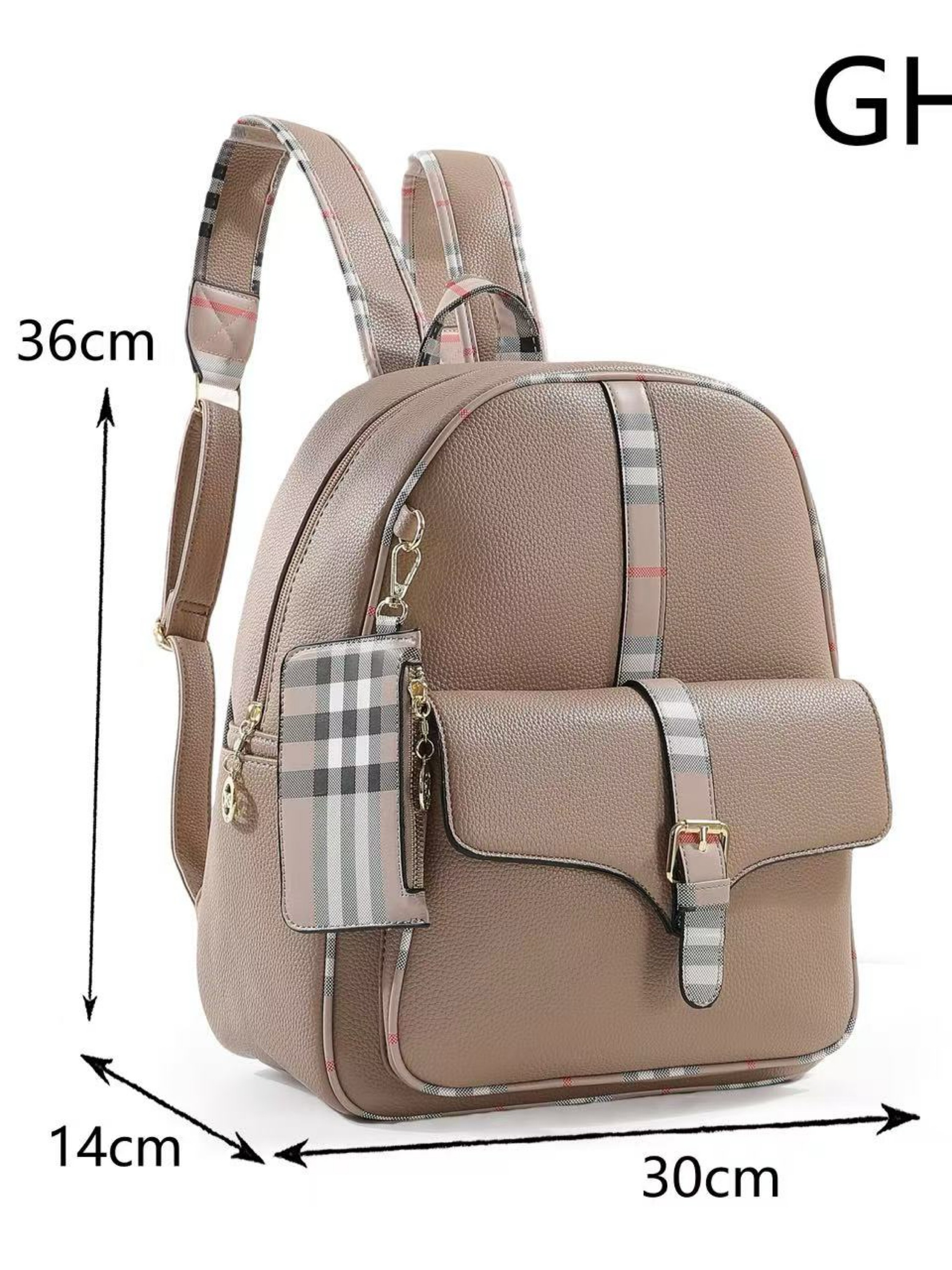 Mochila grande alça larga com carteira GH-558#