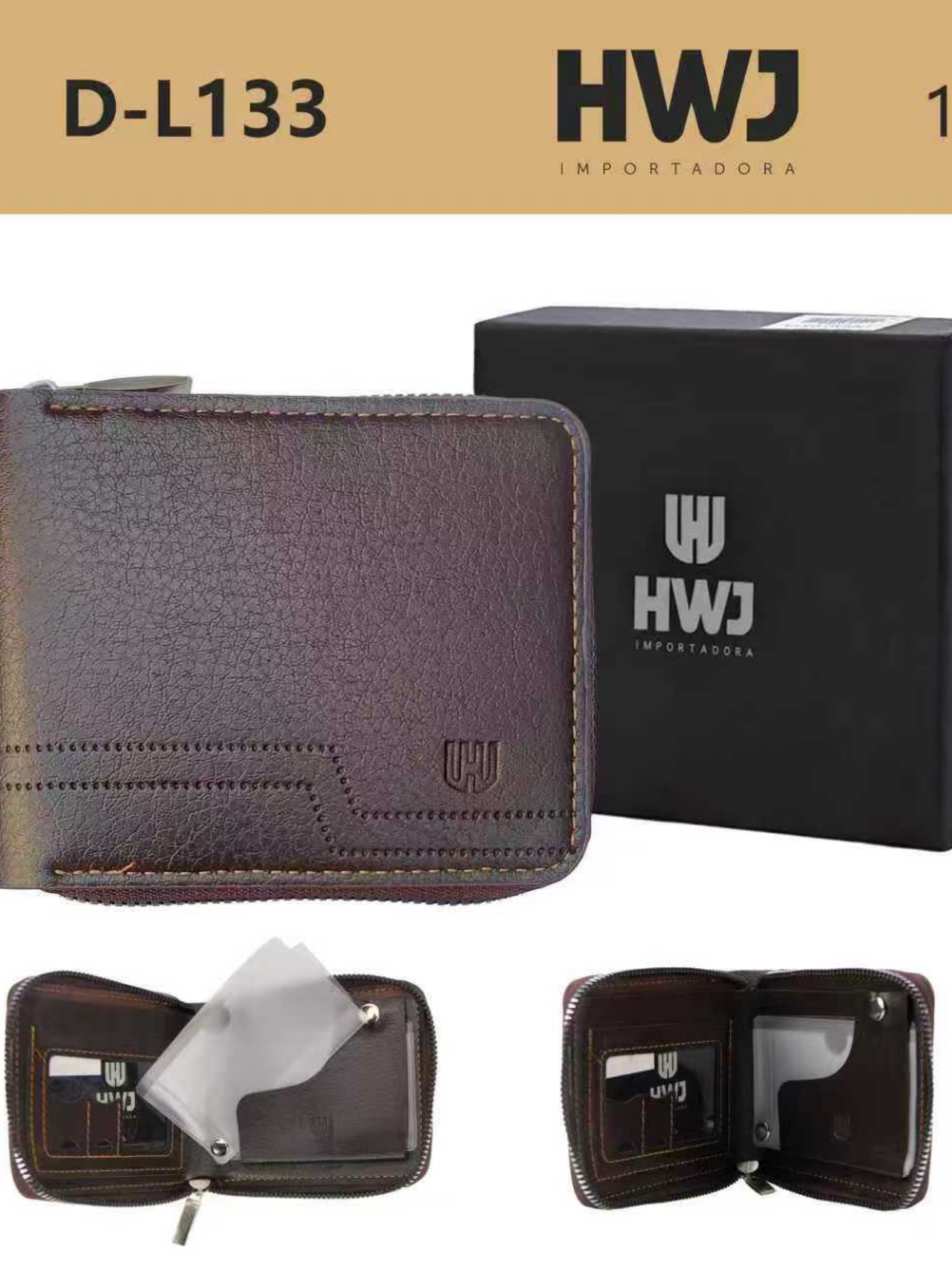 Carteira masculina com zíper D-L133