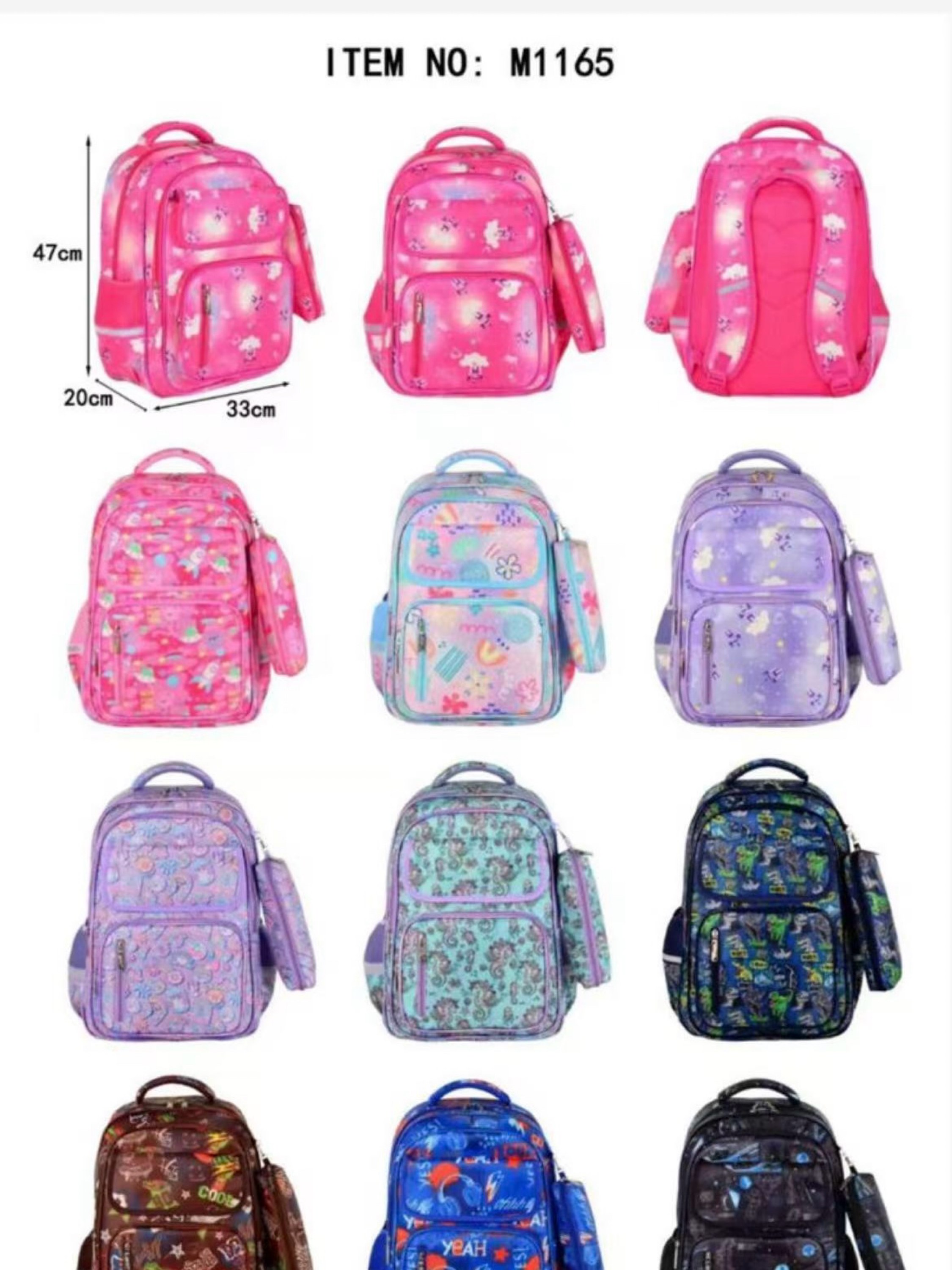 Mochila grande impermeável com estojo M1165