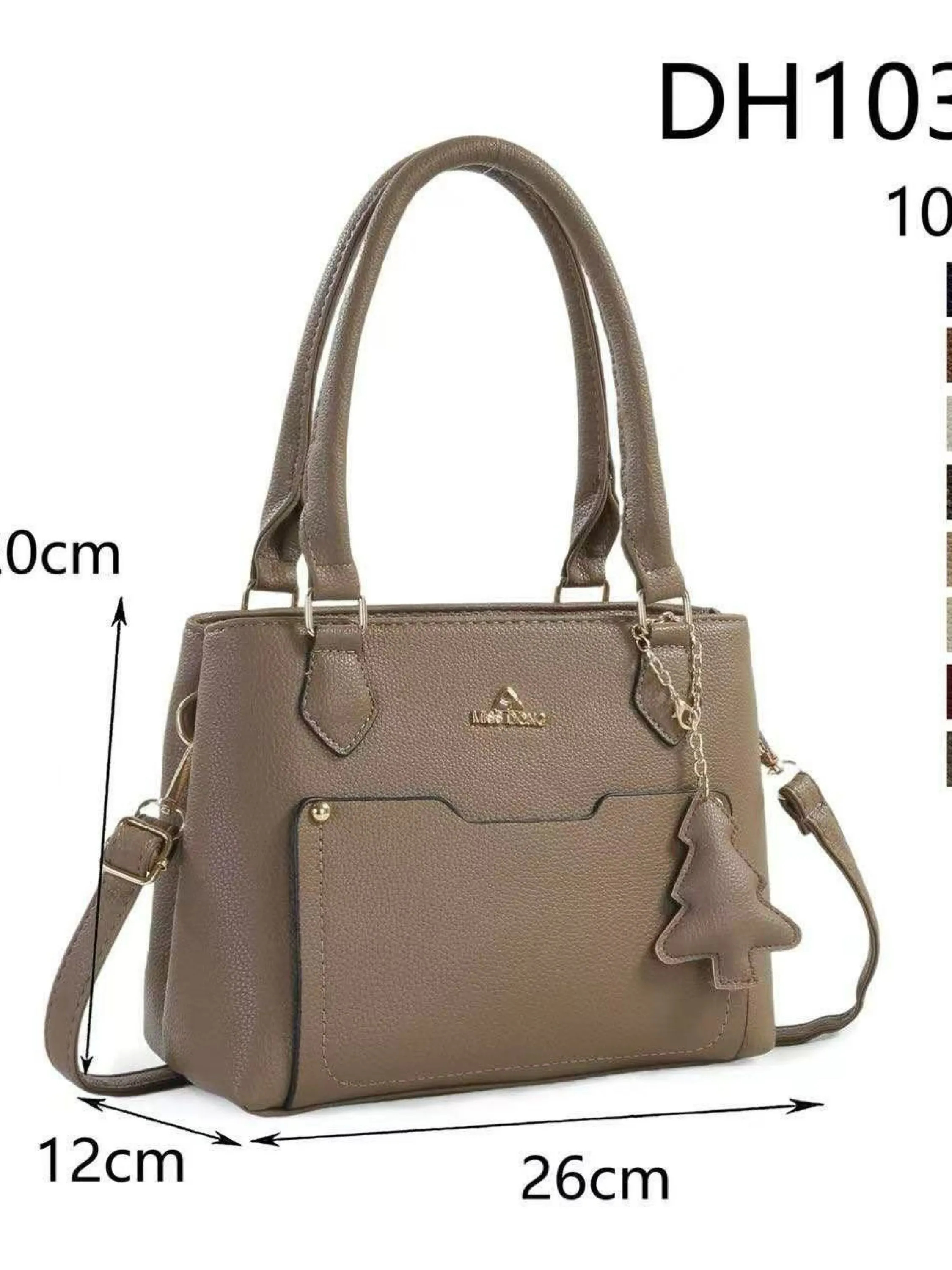 Bolsa média com dois zíper de cima DH1034-S