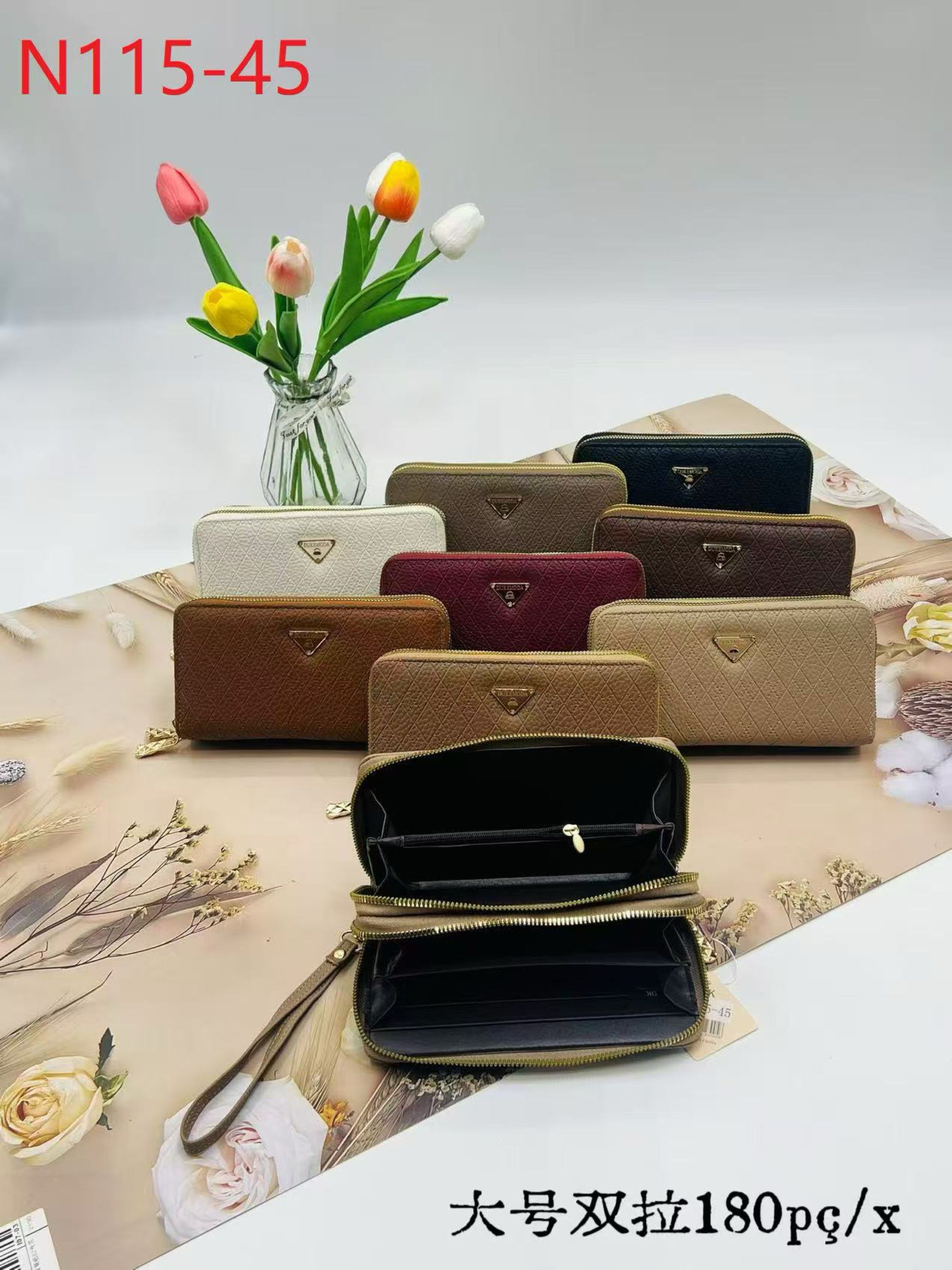 Carteira grande com dois zíper N115-45