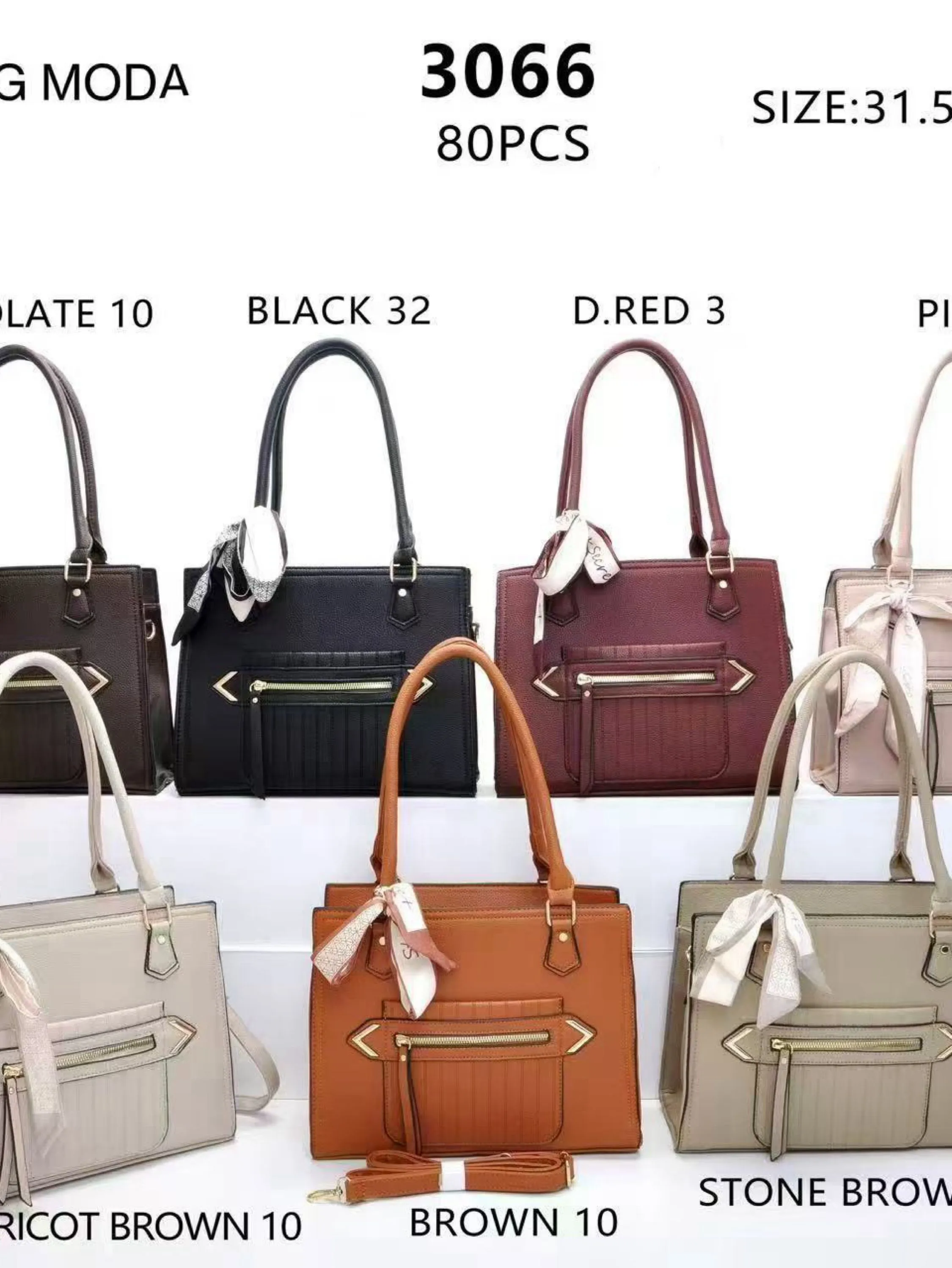 Bolsa grande com lenço 3066