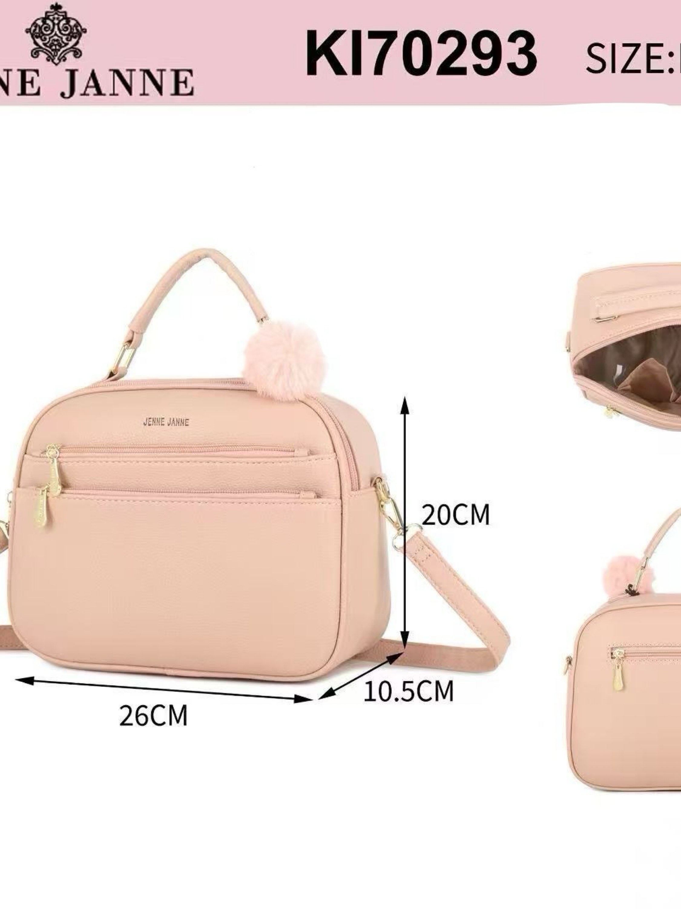Bolsa média com pompom KI70293