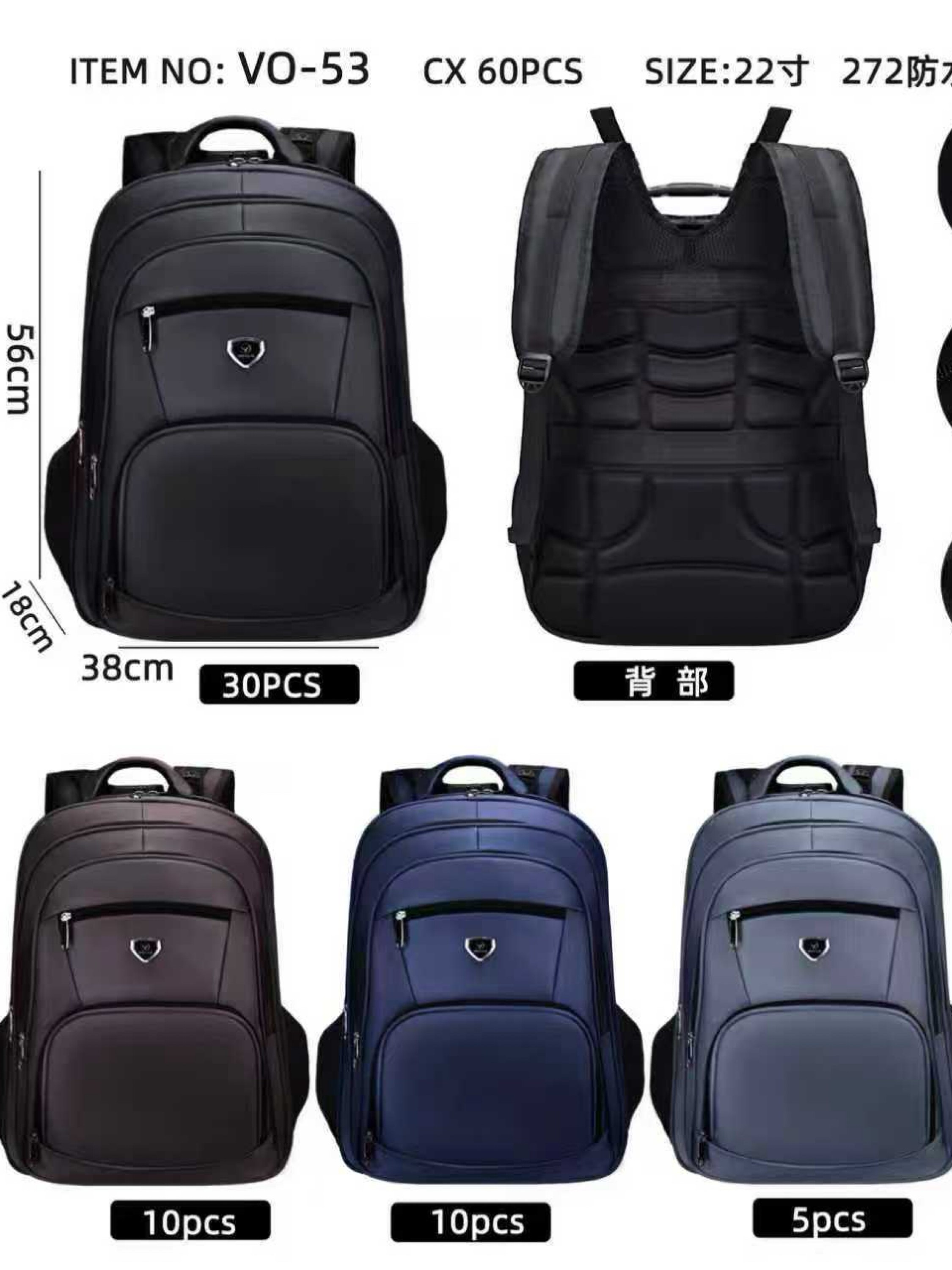 EG Mochila masculina com cabo USB e com cadeado VO-53