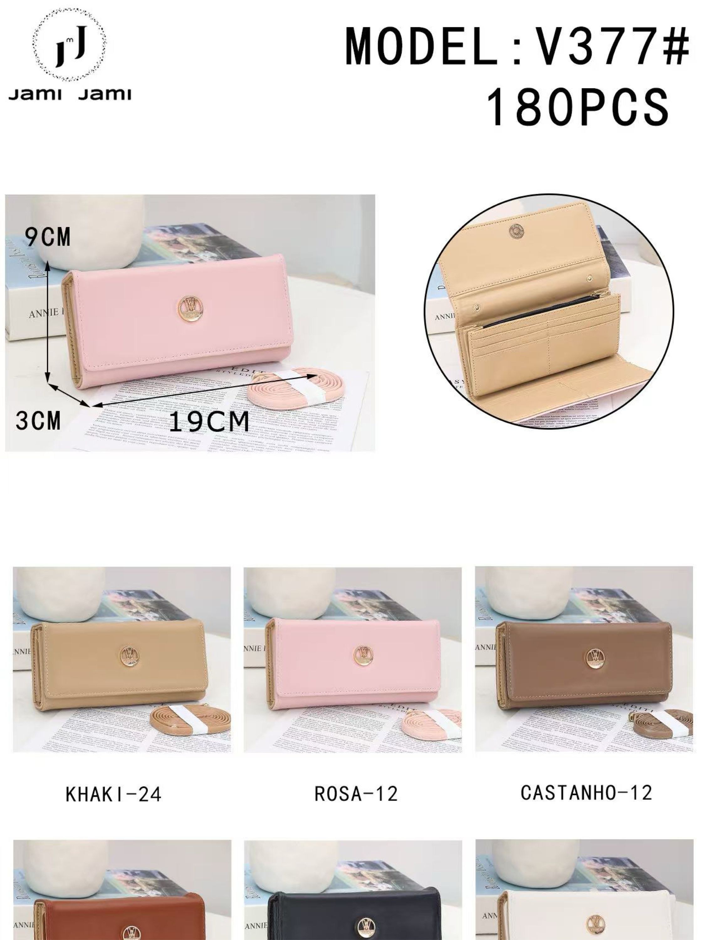 Carteira grande com alça transversal V377#