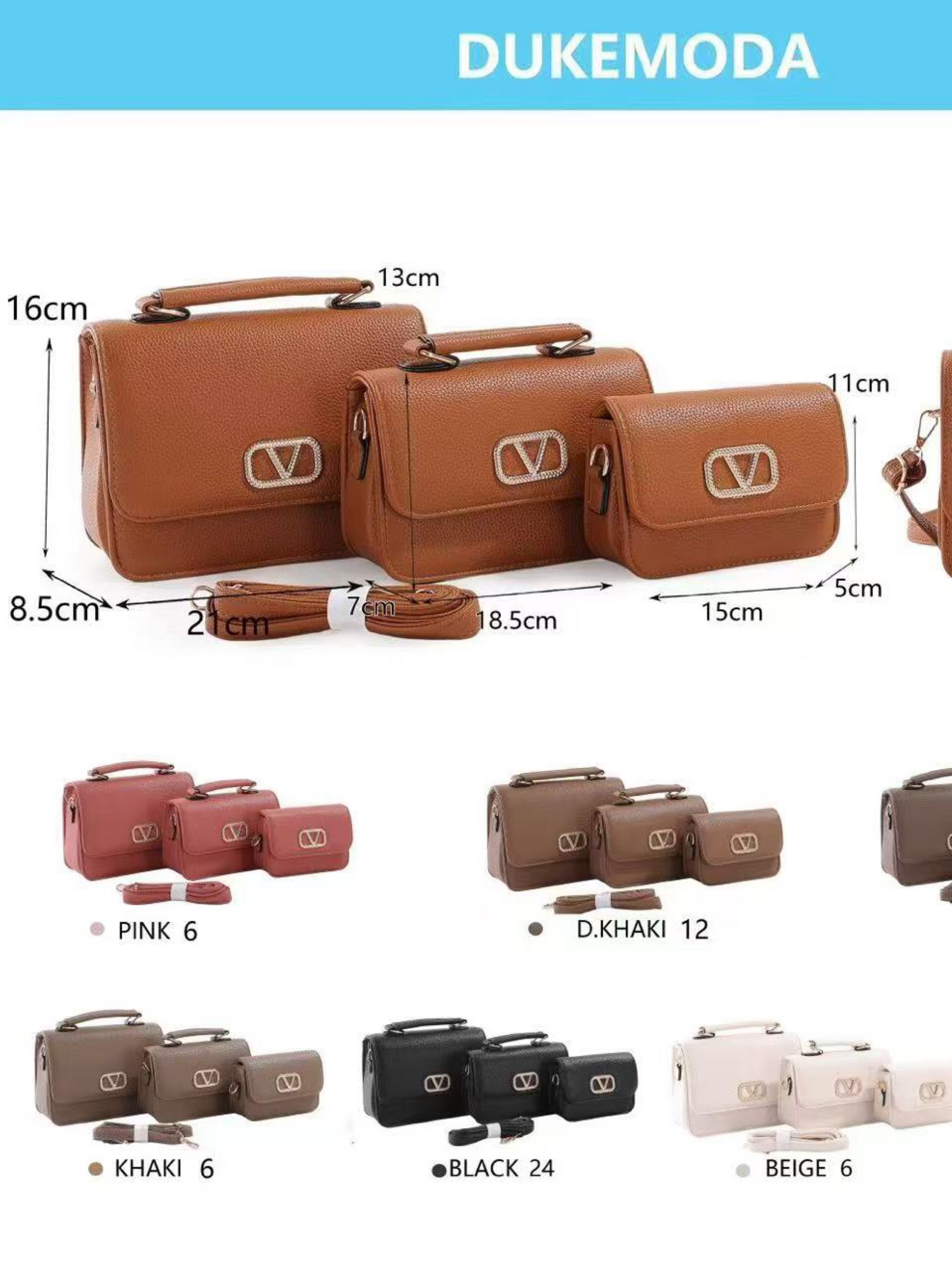 Bolsa kit com 3 peças BX8115#