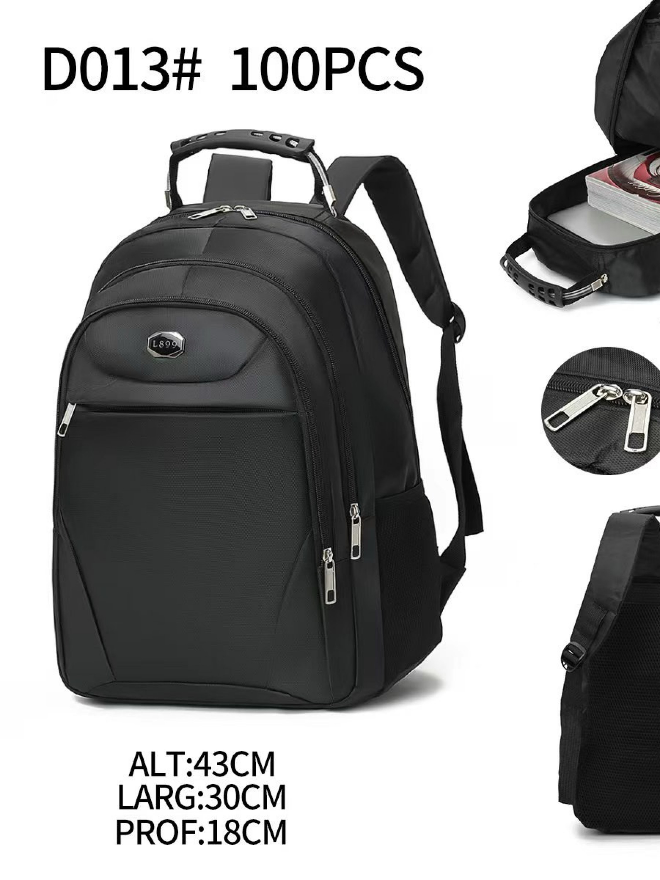 Mochila masculina com cabo de aço D013#