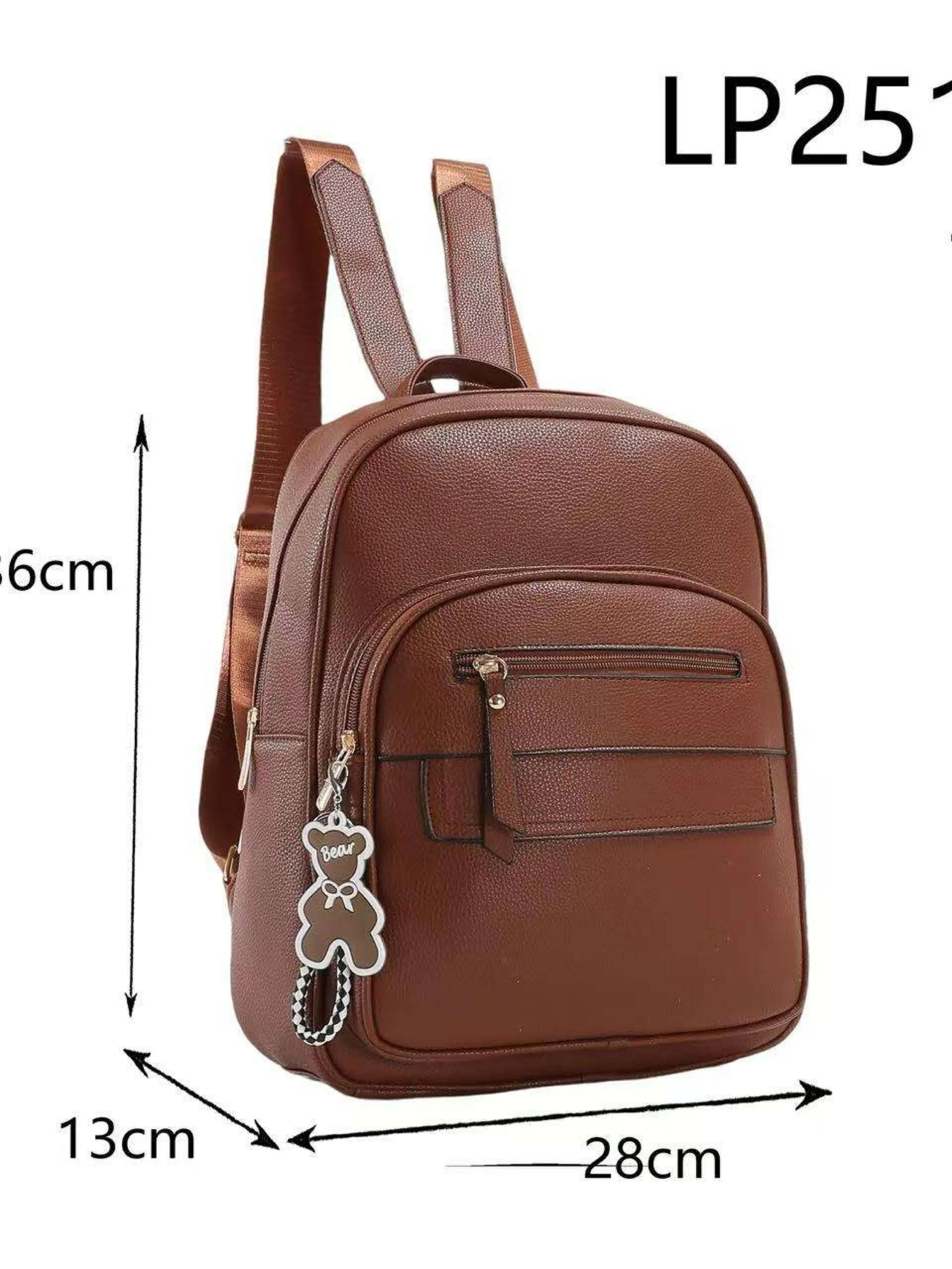 Mochila média com chaveiro LP2515-9#