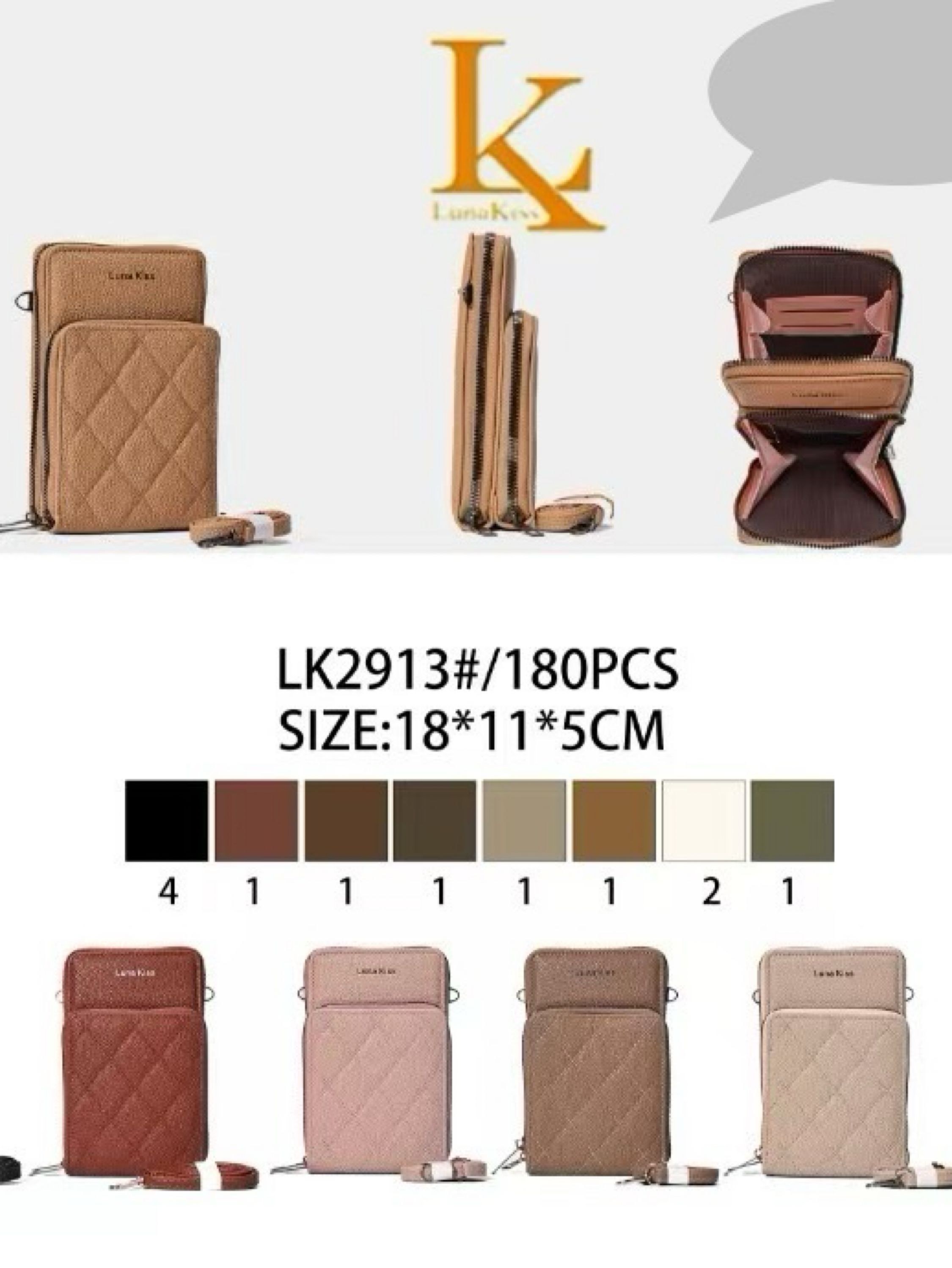 Bolsinha transversal porta celular com dois zíper LK2913#