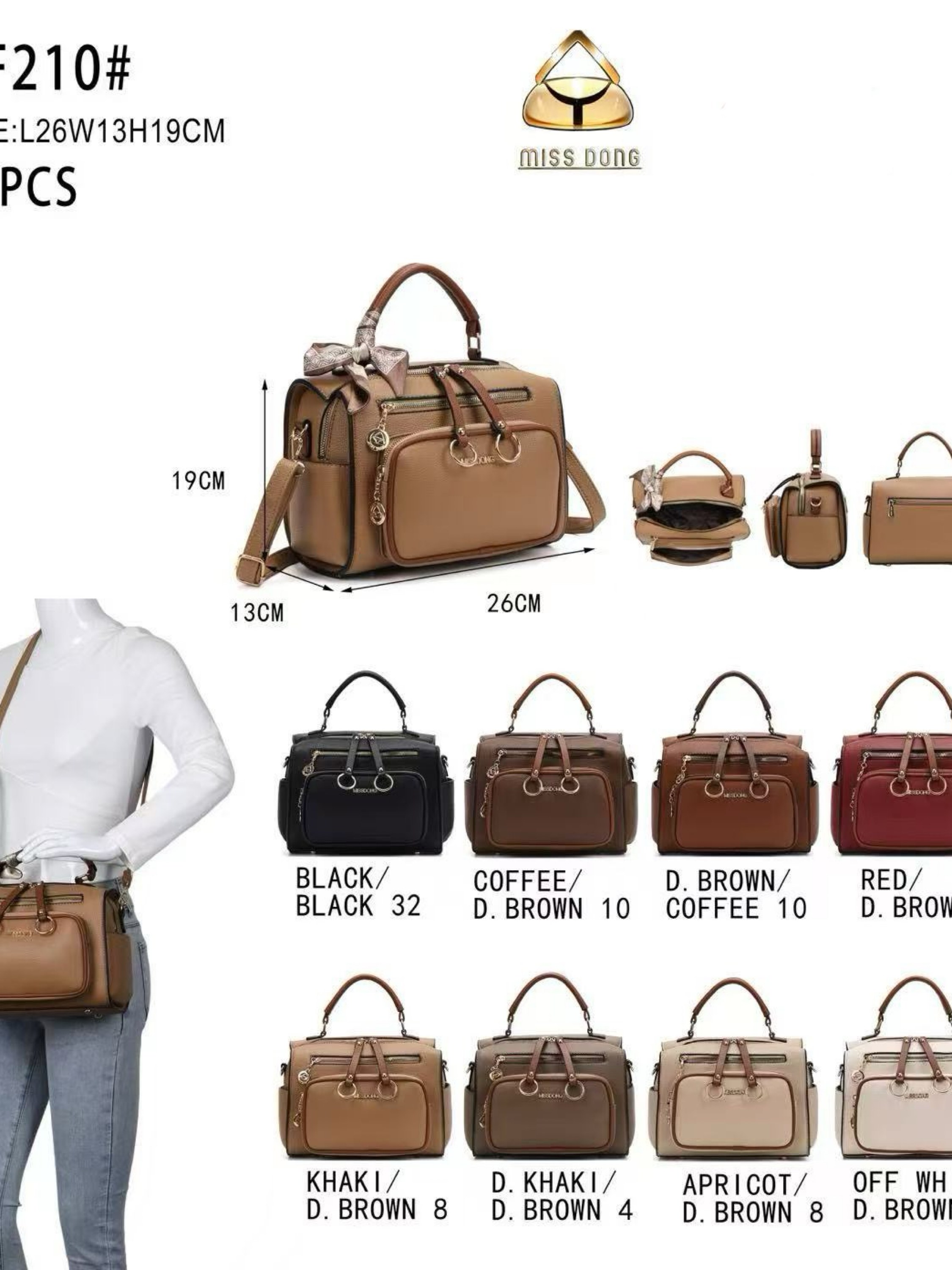Bolsa média com lenço DF210#