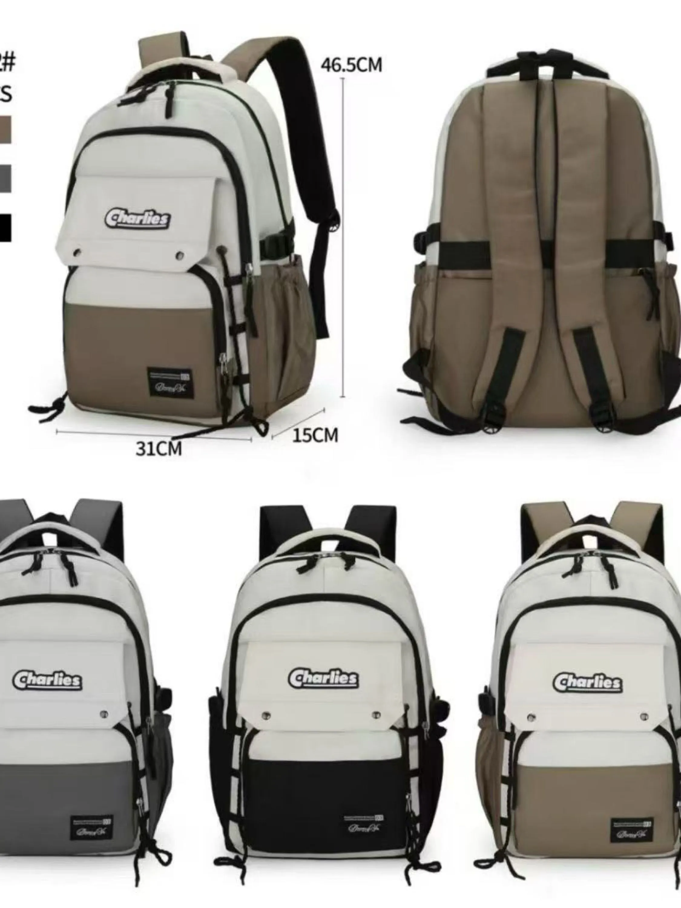 Mochila grande impermeável C002#