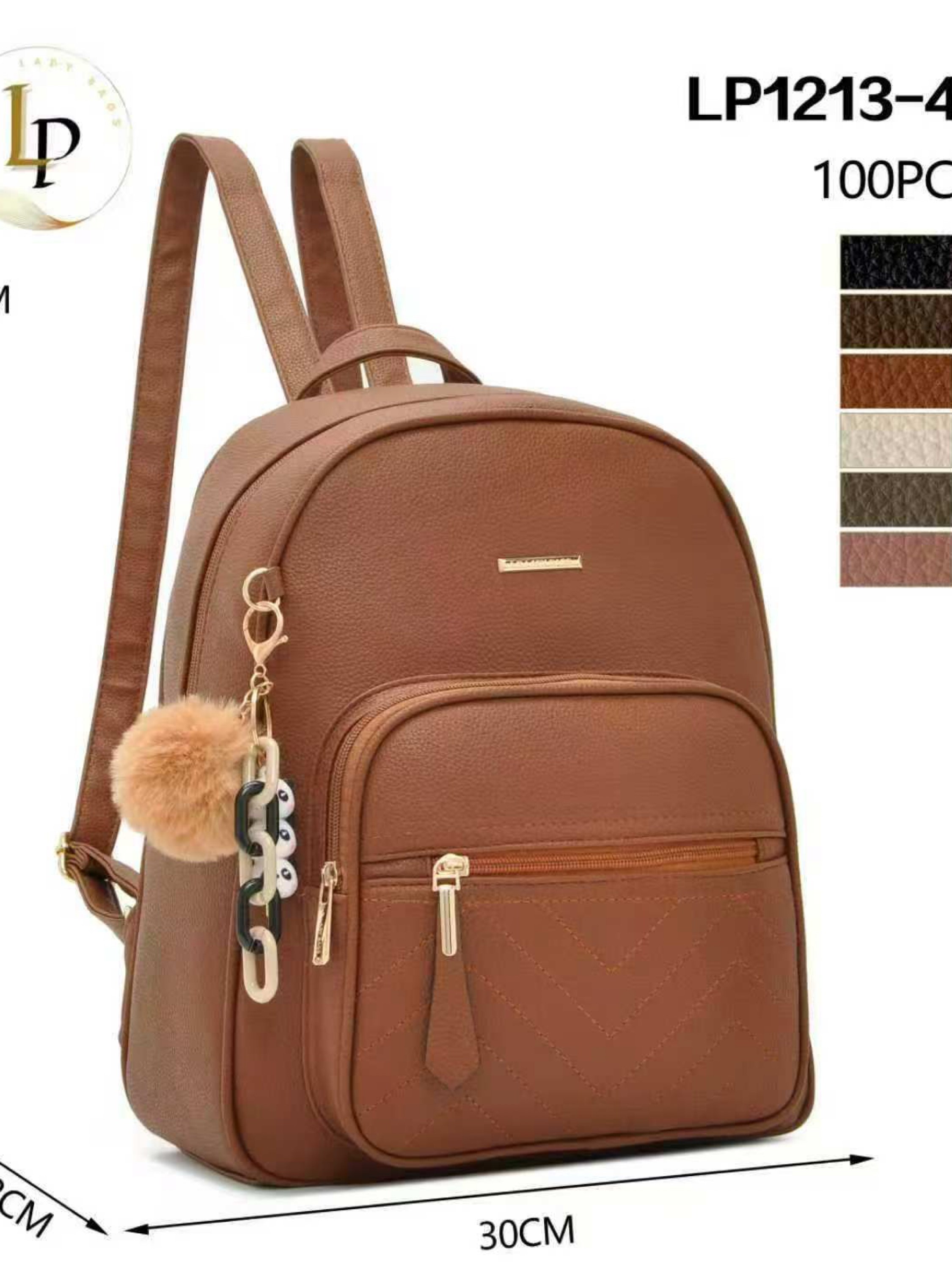 Mochila média com chaveiro LP1213-4#