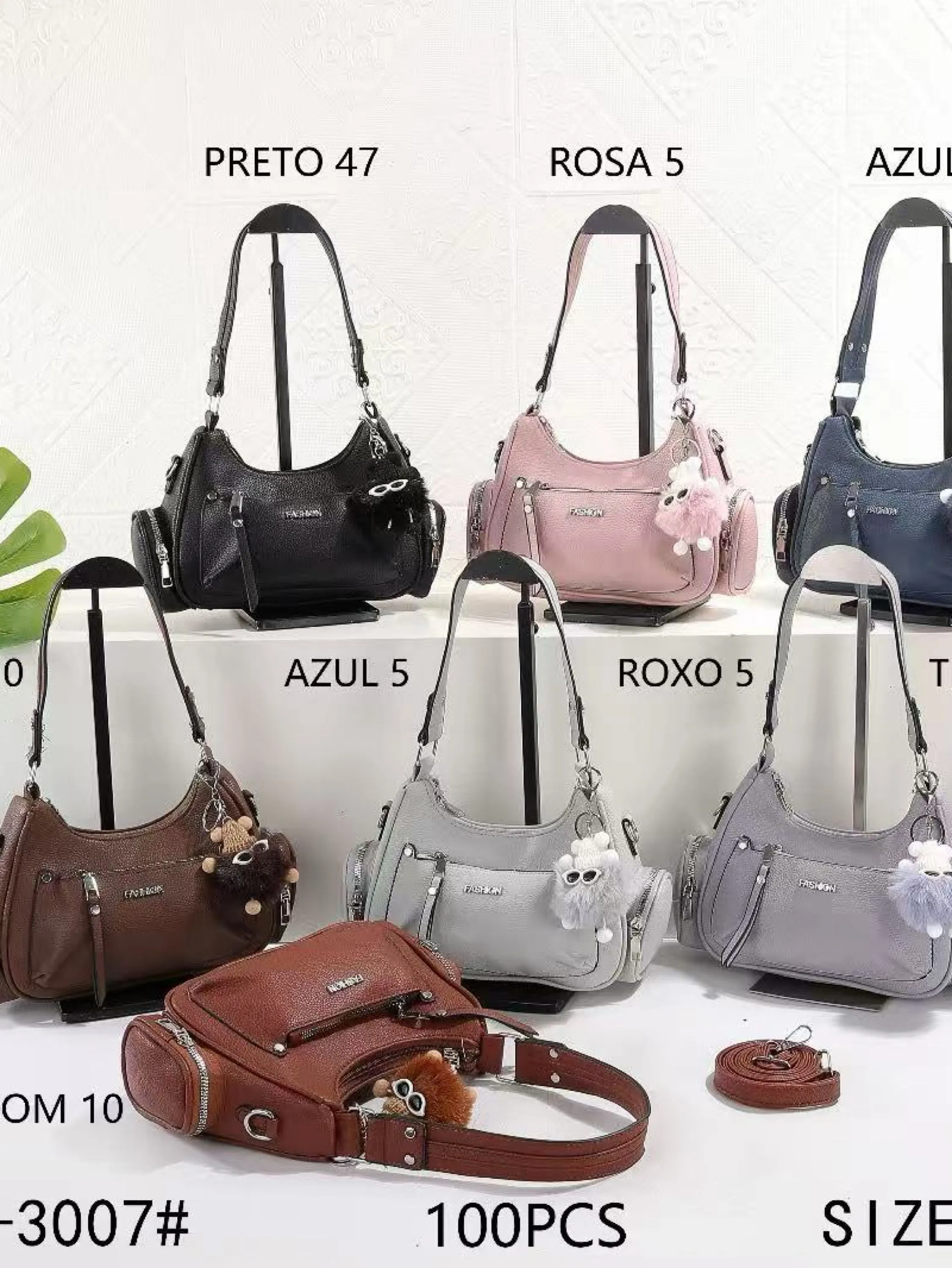 Bolsa média com chaveiro BY-3007#