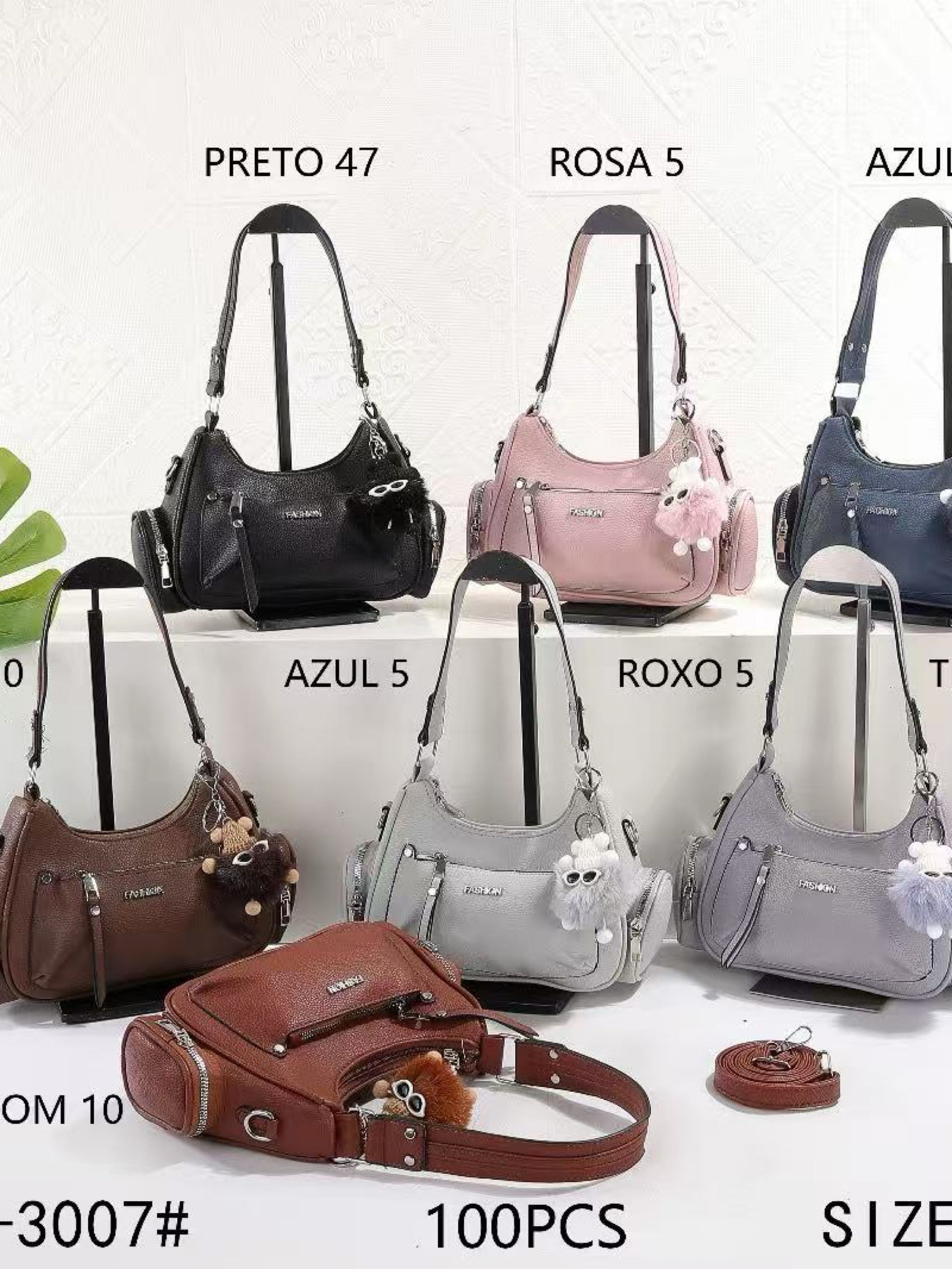 Bolsa média com chaveiro BY-3007#