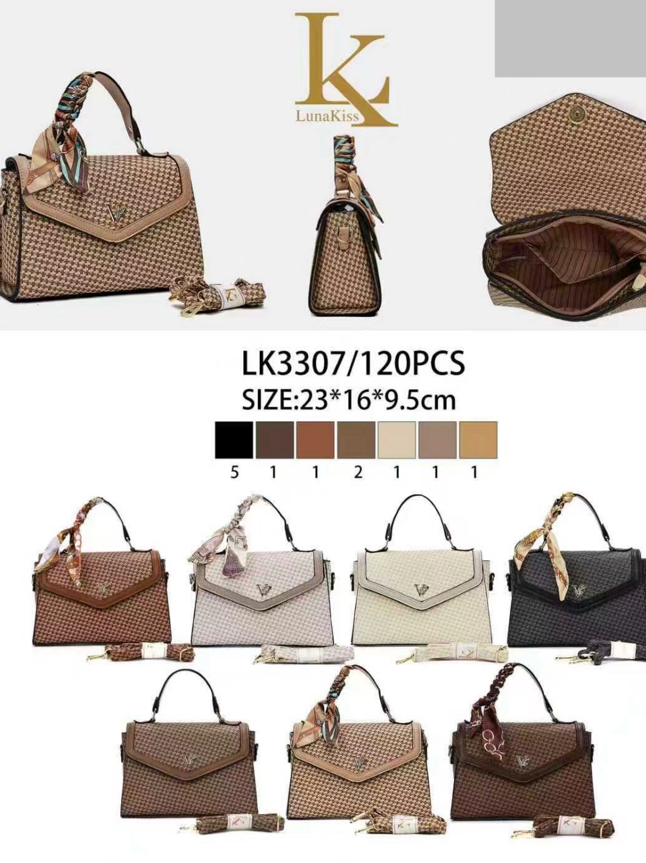 Bolsa transversal com lenço LK3307