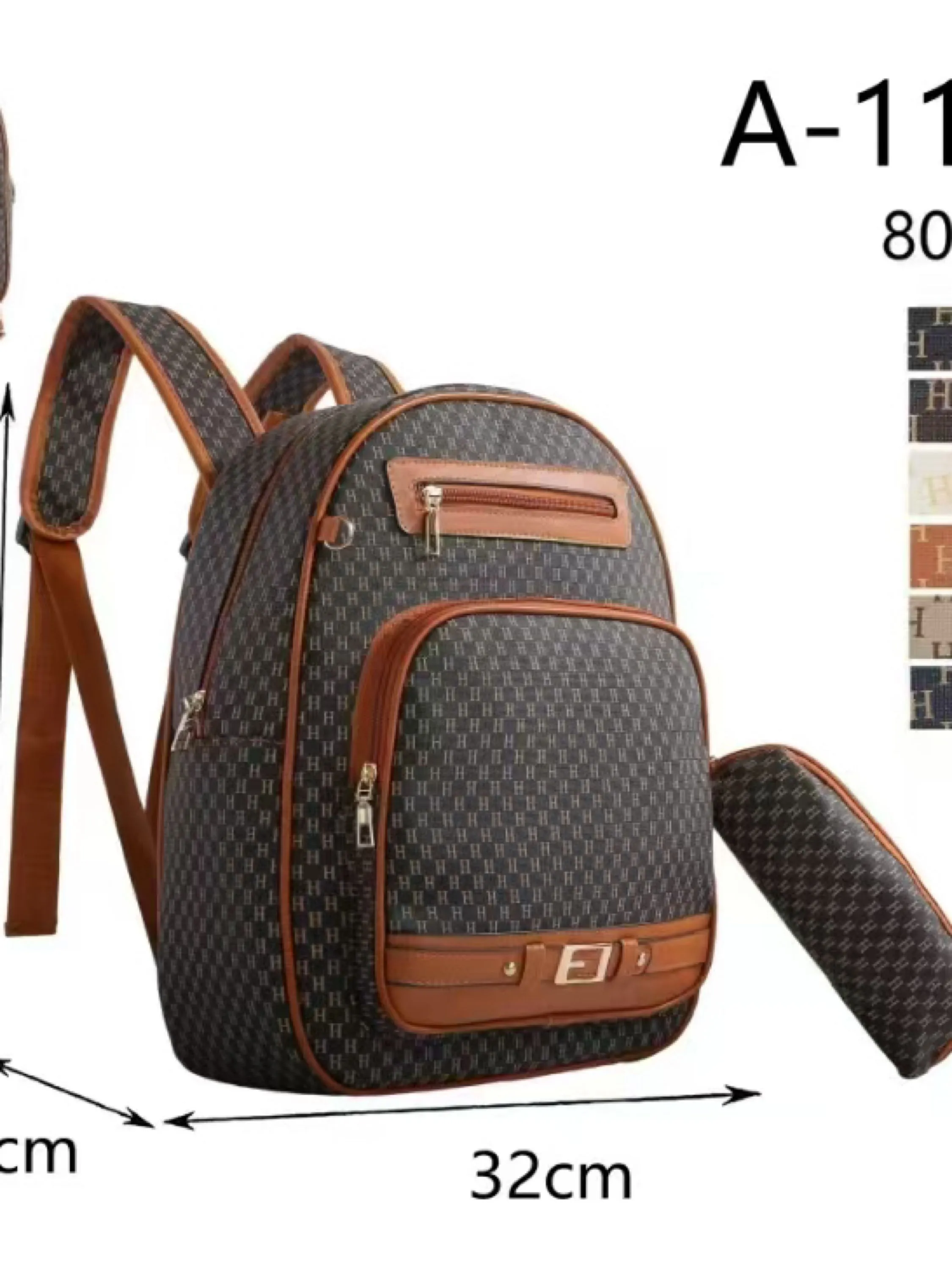 Mochila grande alça larga com estojo A-115