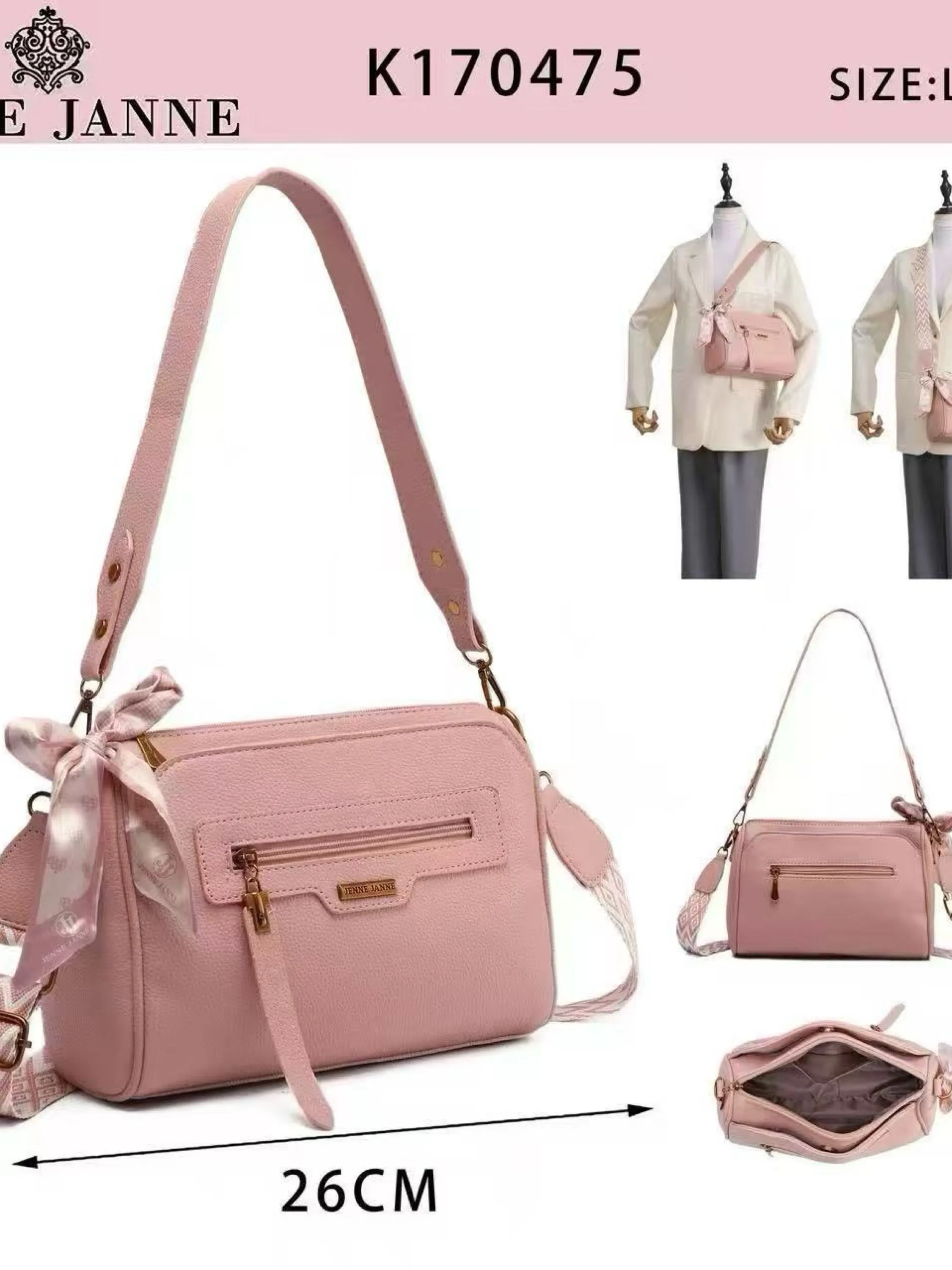 Bolsa média com dois alça e com lenço K170475