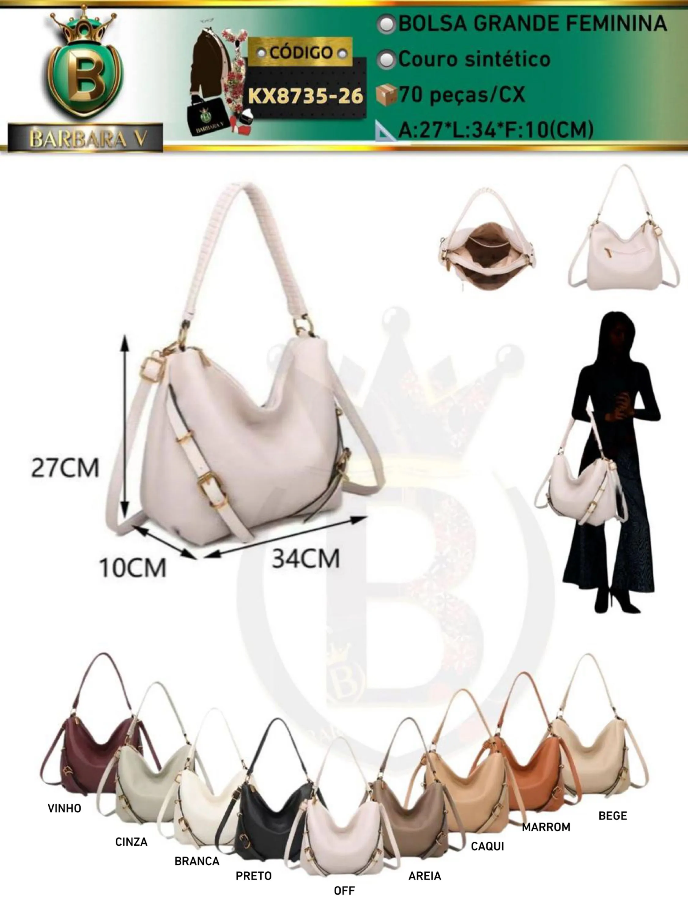 BARBARA V BOLSAS/bolsa feminina (KX8735-26)