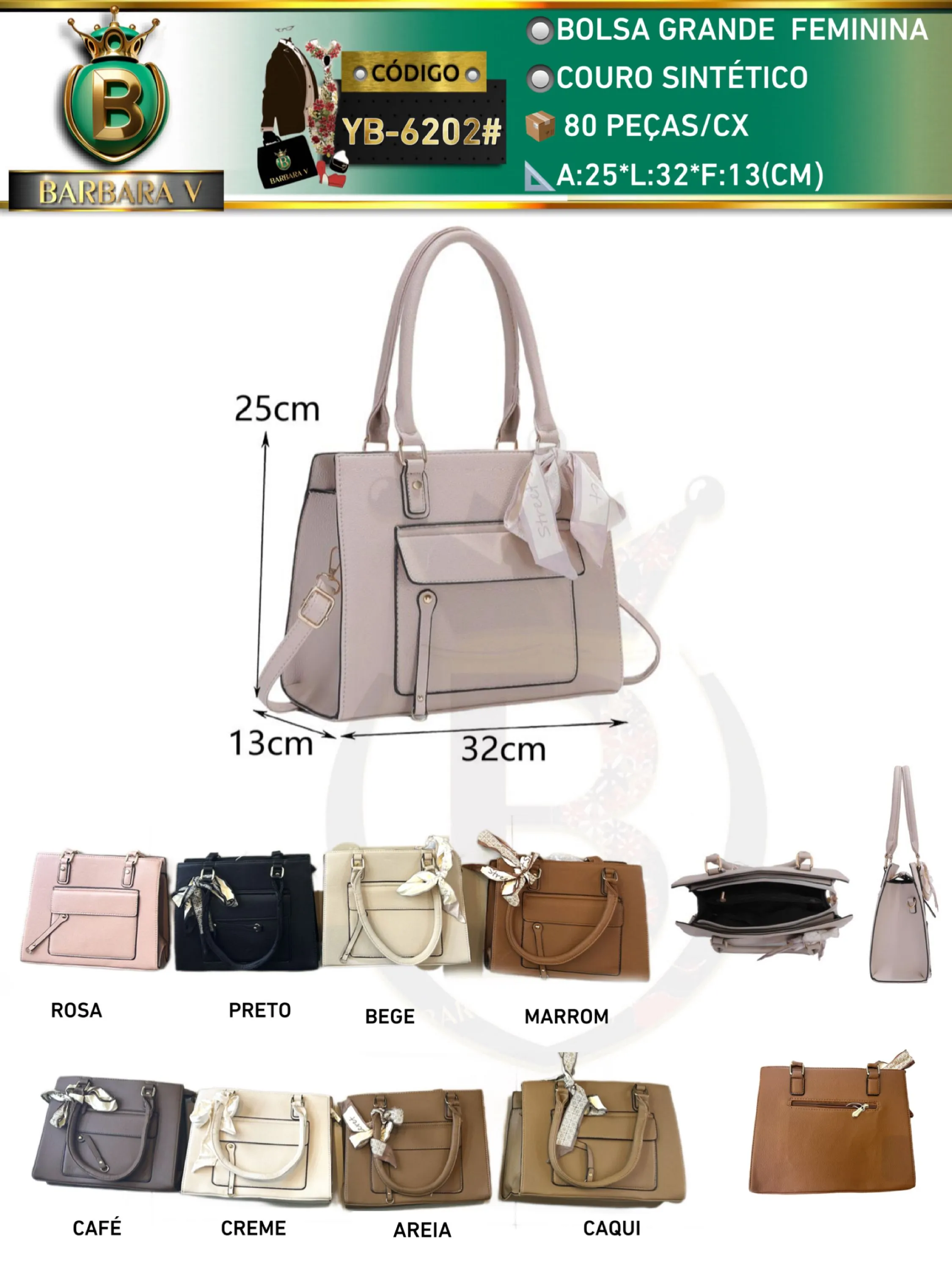 BARBARA V BOLSAS/bolsa grande feminina(YB-6202#)