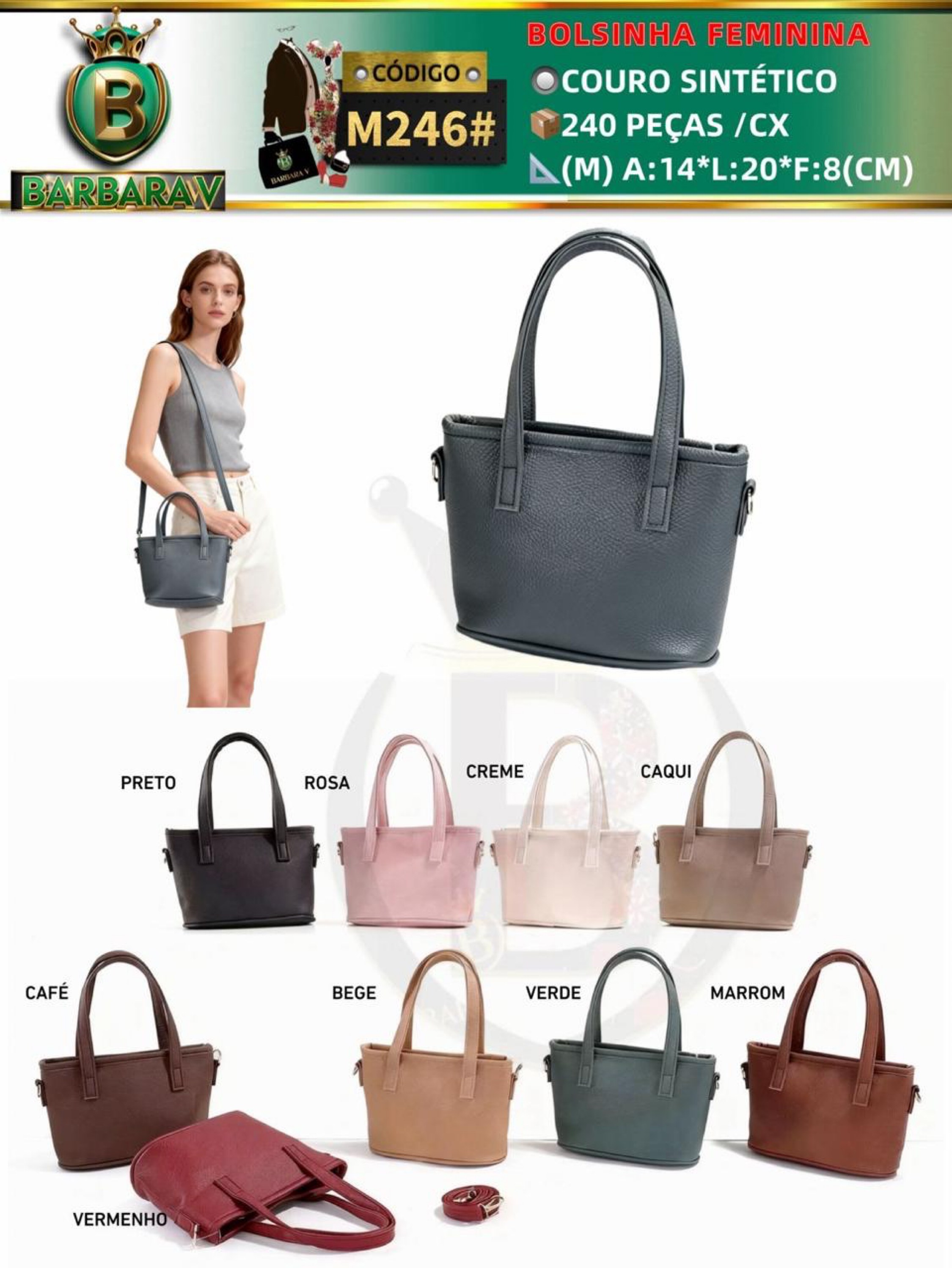 BARBARA V BOLSAS/bolsinha feminina (M246#)