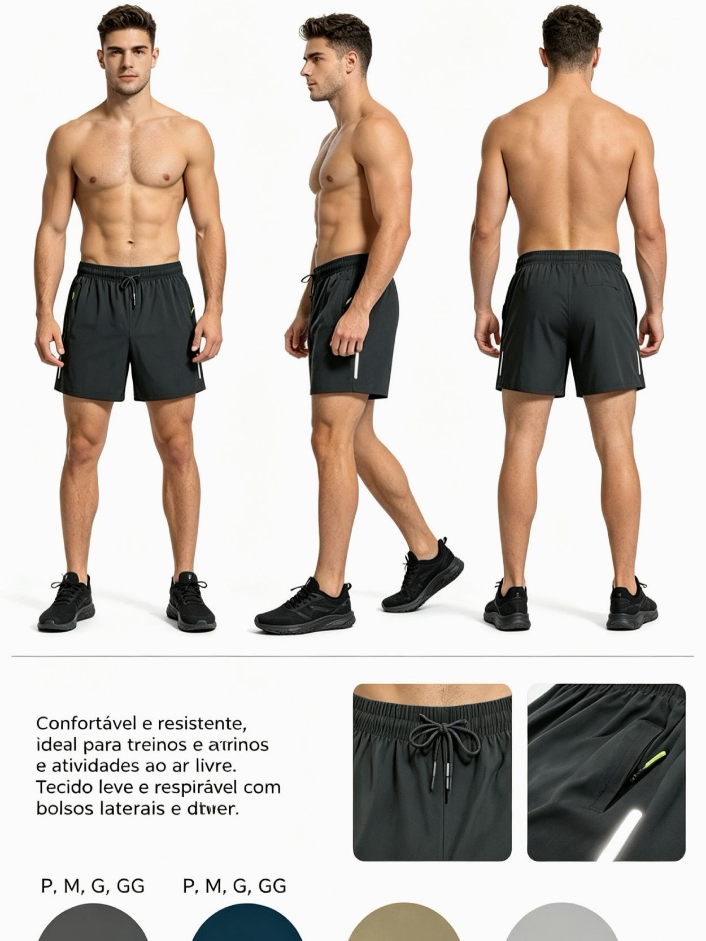 24 peças cor e tamanho sortido Shorts Esportivos （JL3010）