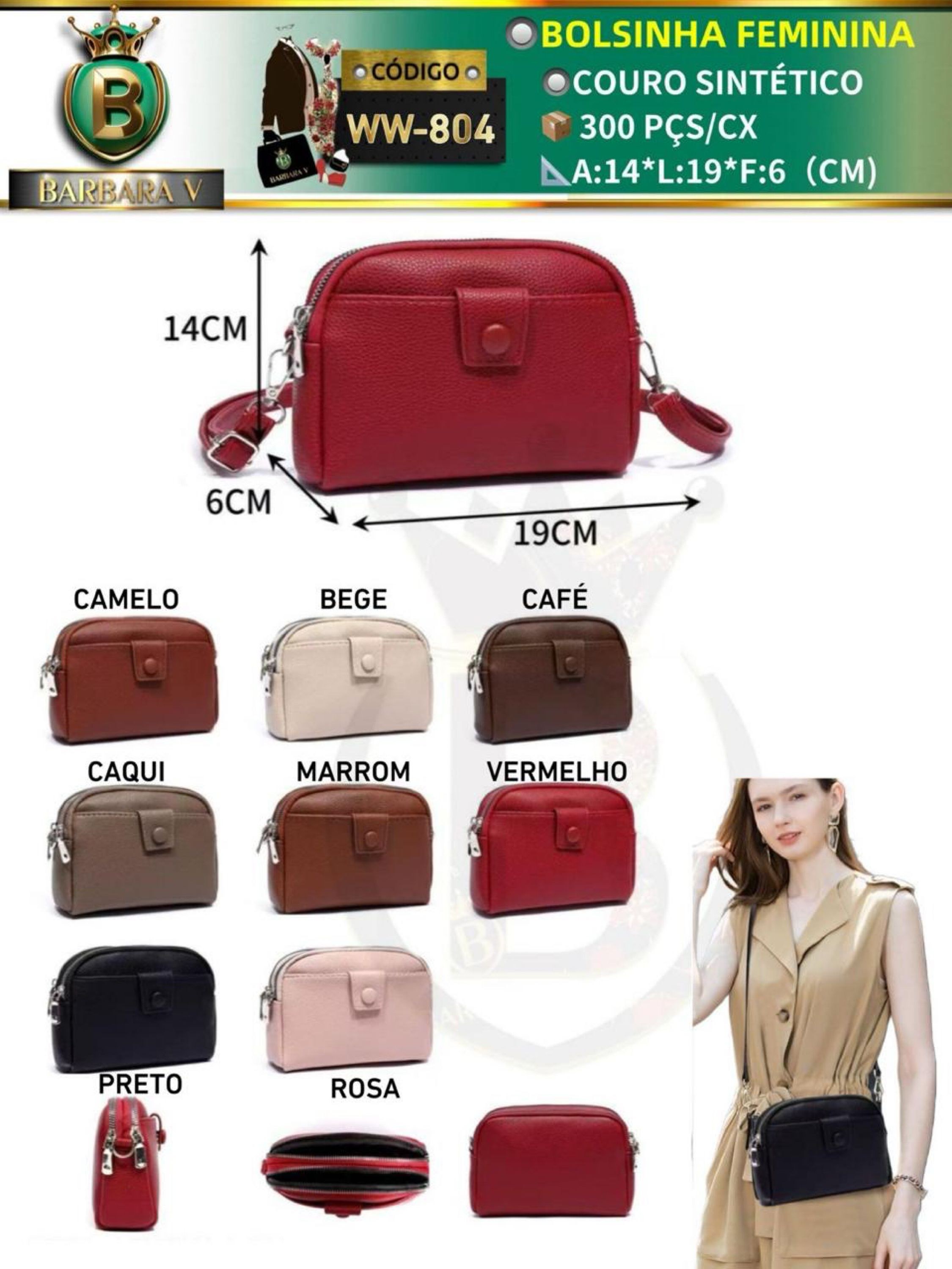 BARBARA V BOLSAS/bolsinha feminina(WW-804)