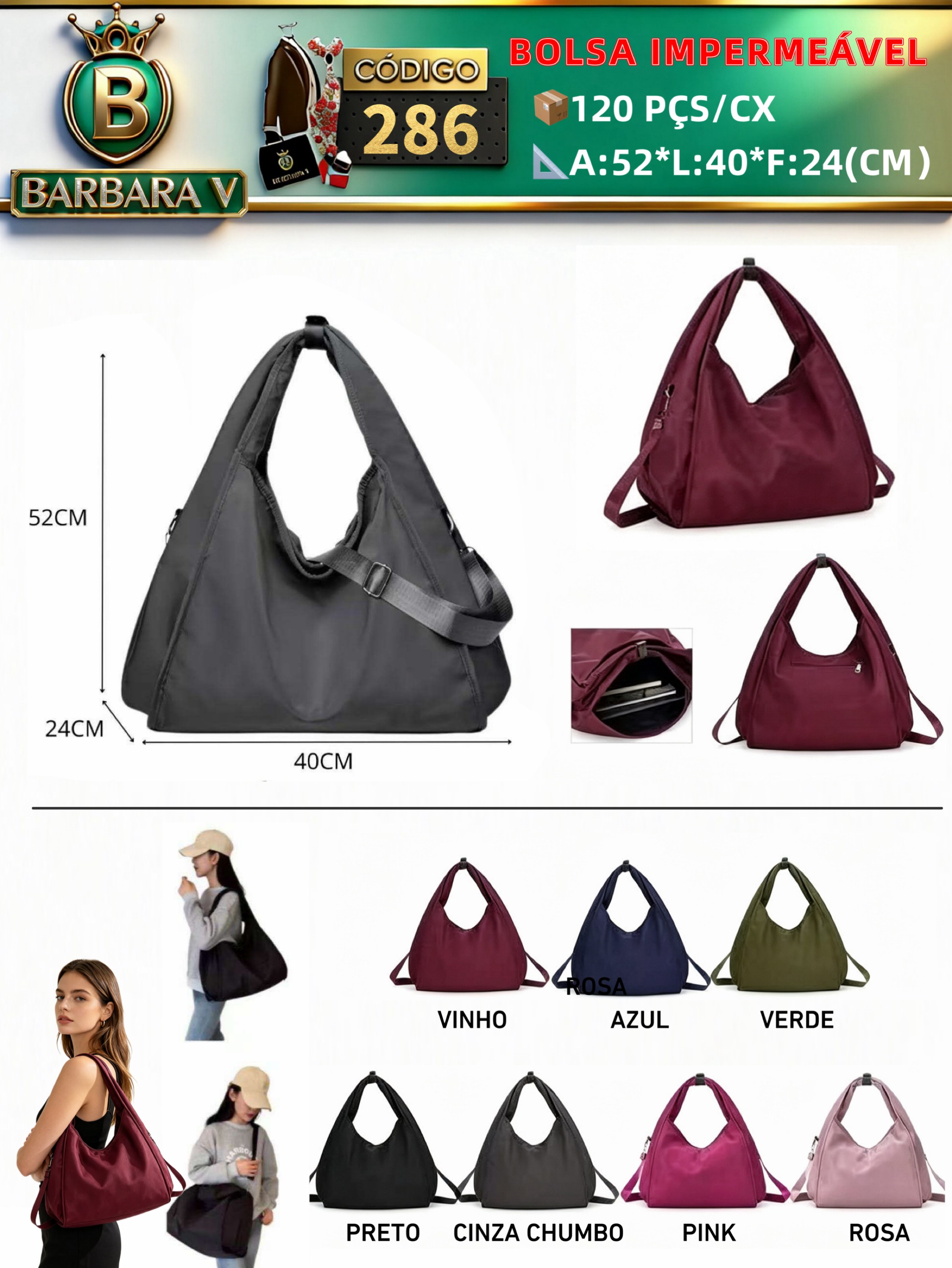BARBARA V/BOLSA IMPERMEÁVEL(286)