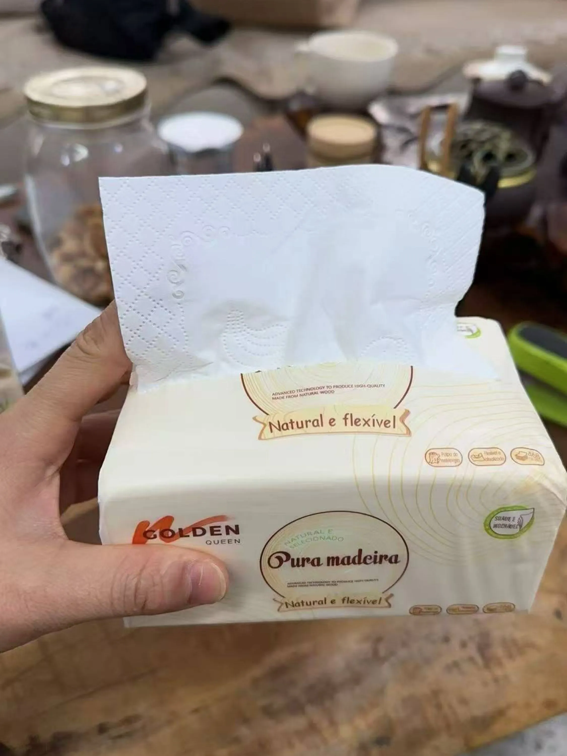 Lenço de papel descartável/pacote com 400 folhas