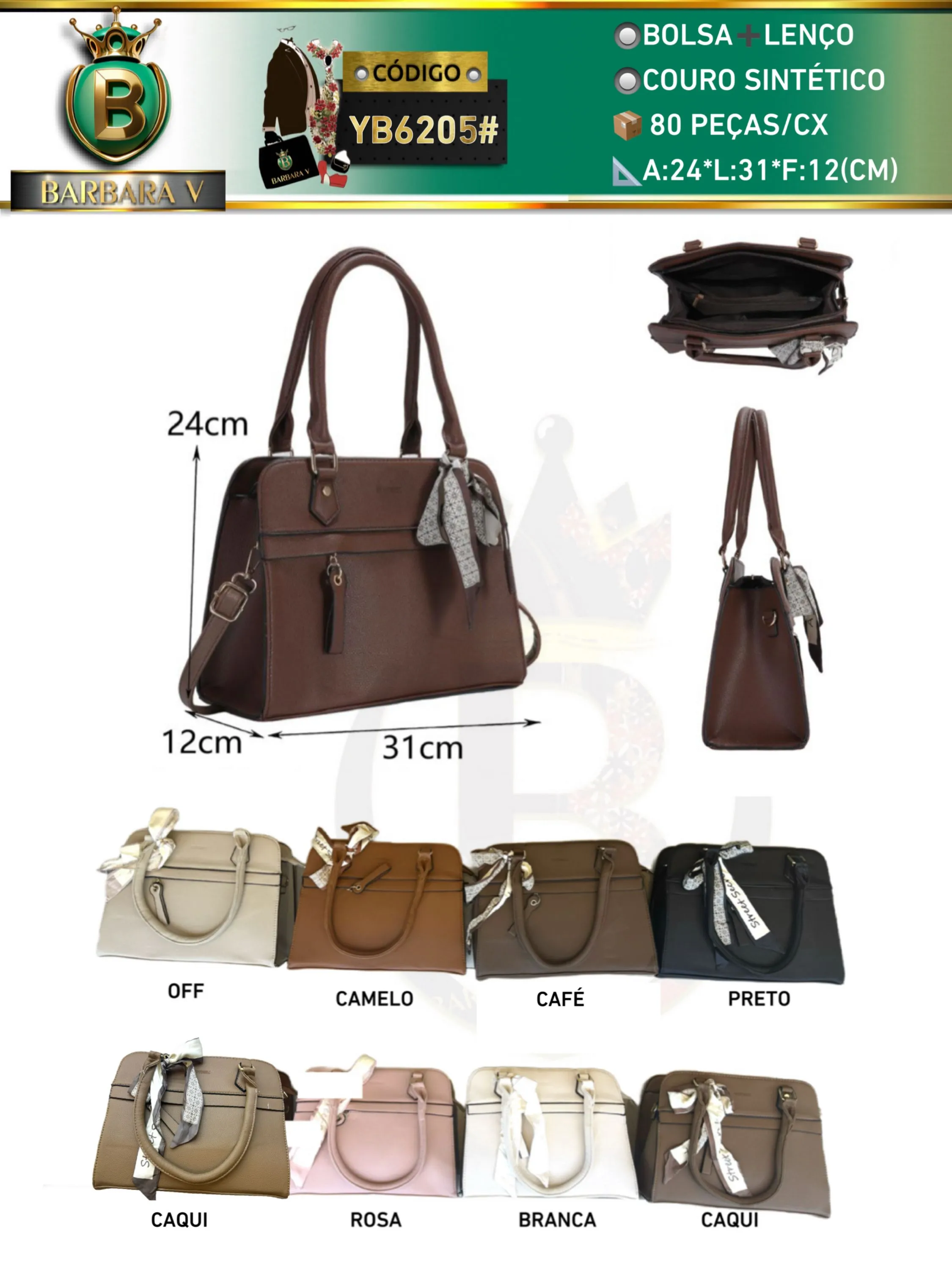 BARBARA V BOLSAS/Bolsa com lenço(YB6205#)