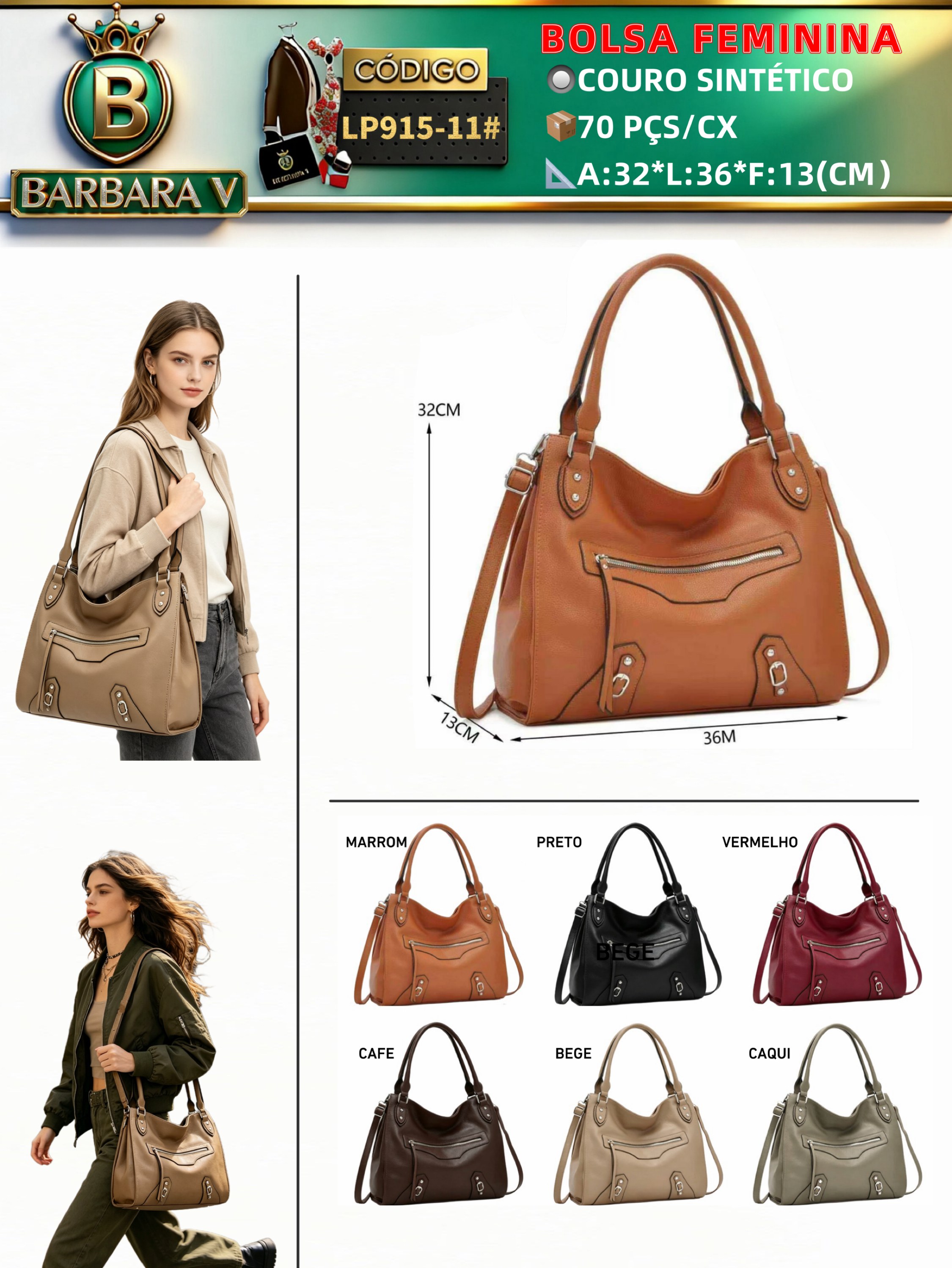 BARBARA V BOLSAS/Bolsa feminina(LP915-11#)
