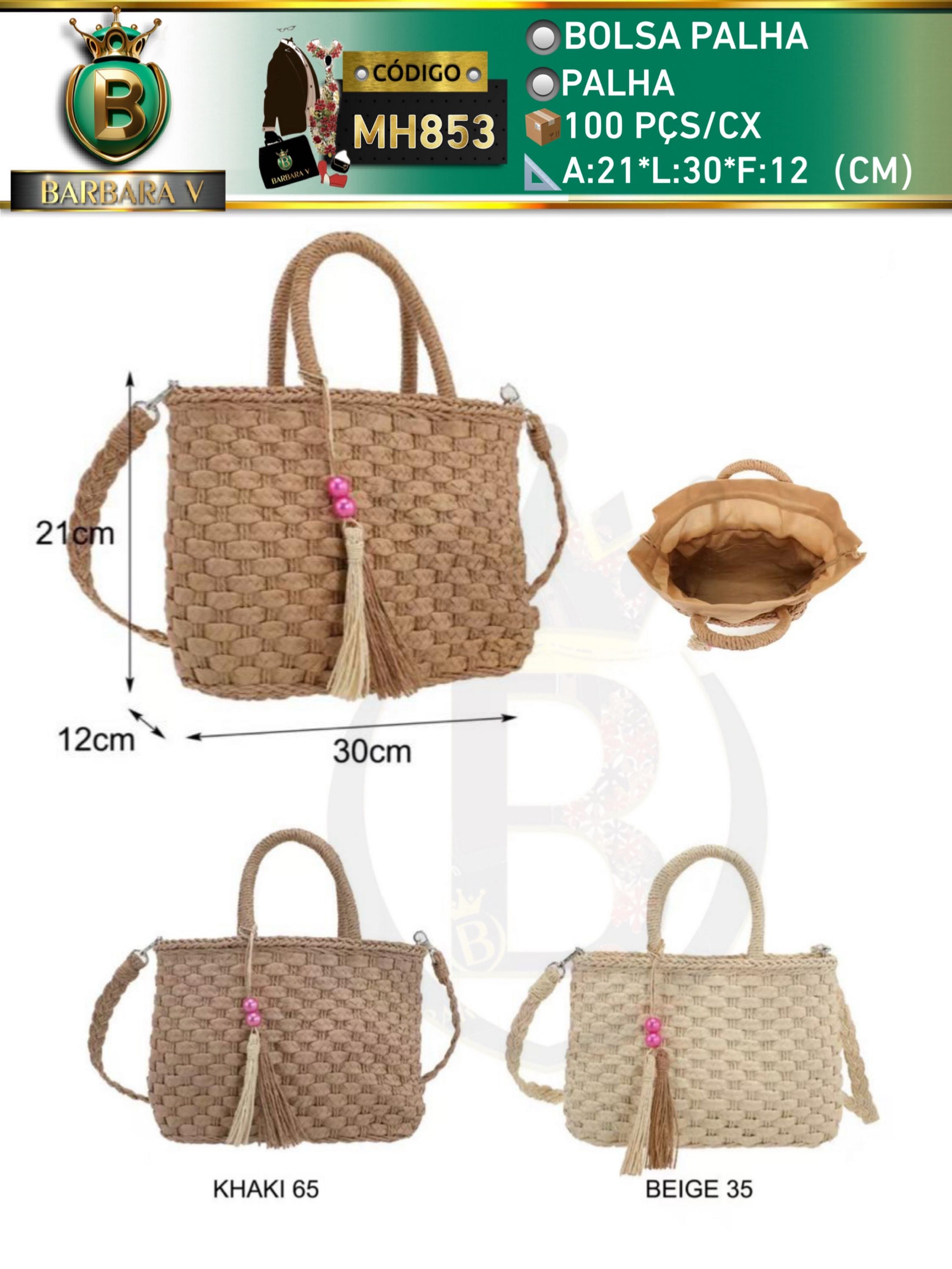 BARBARA V BOLSAS/bolsa palha(MH853)