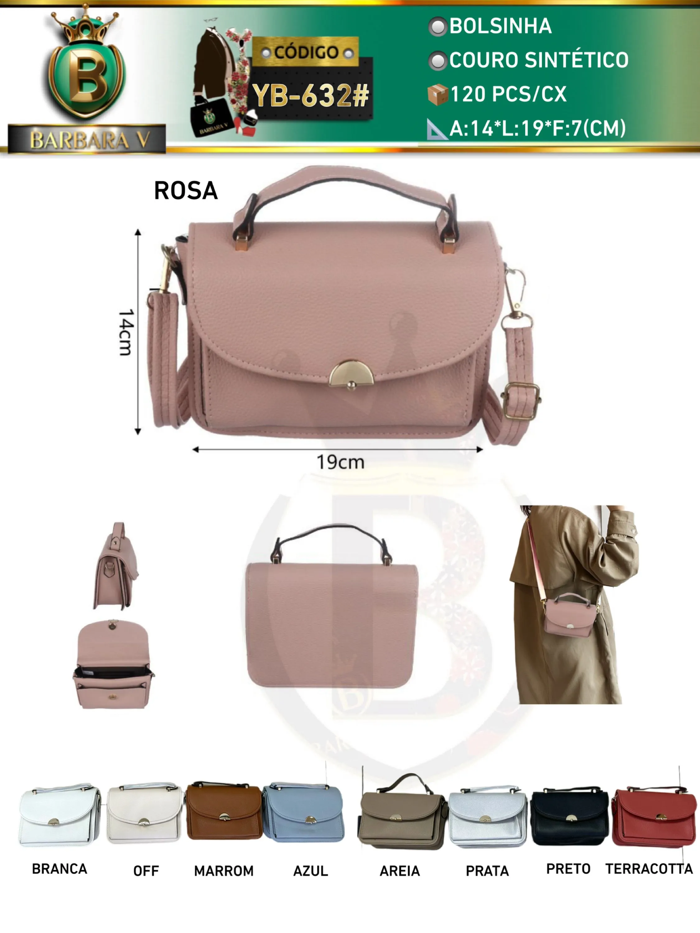BARBARA V BOLSAS/bolsinha feminina(YB-632#)