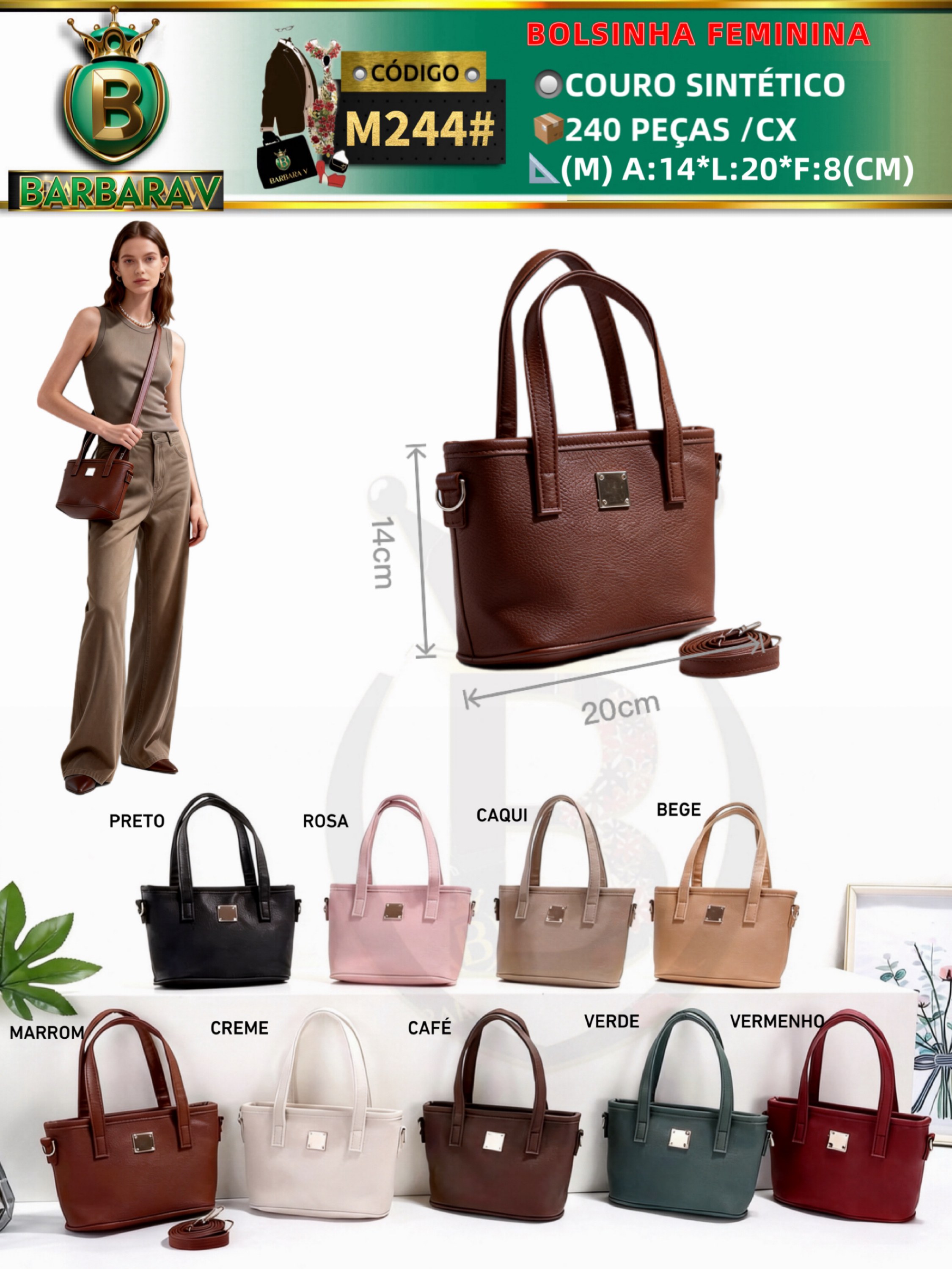 BARBARA V BOLSAS/bolsinha feminina (M244#)