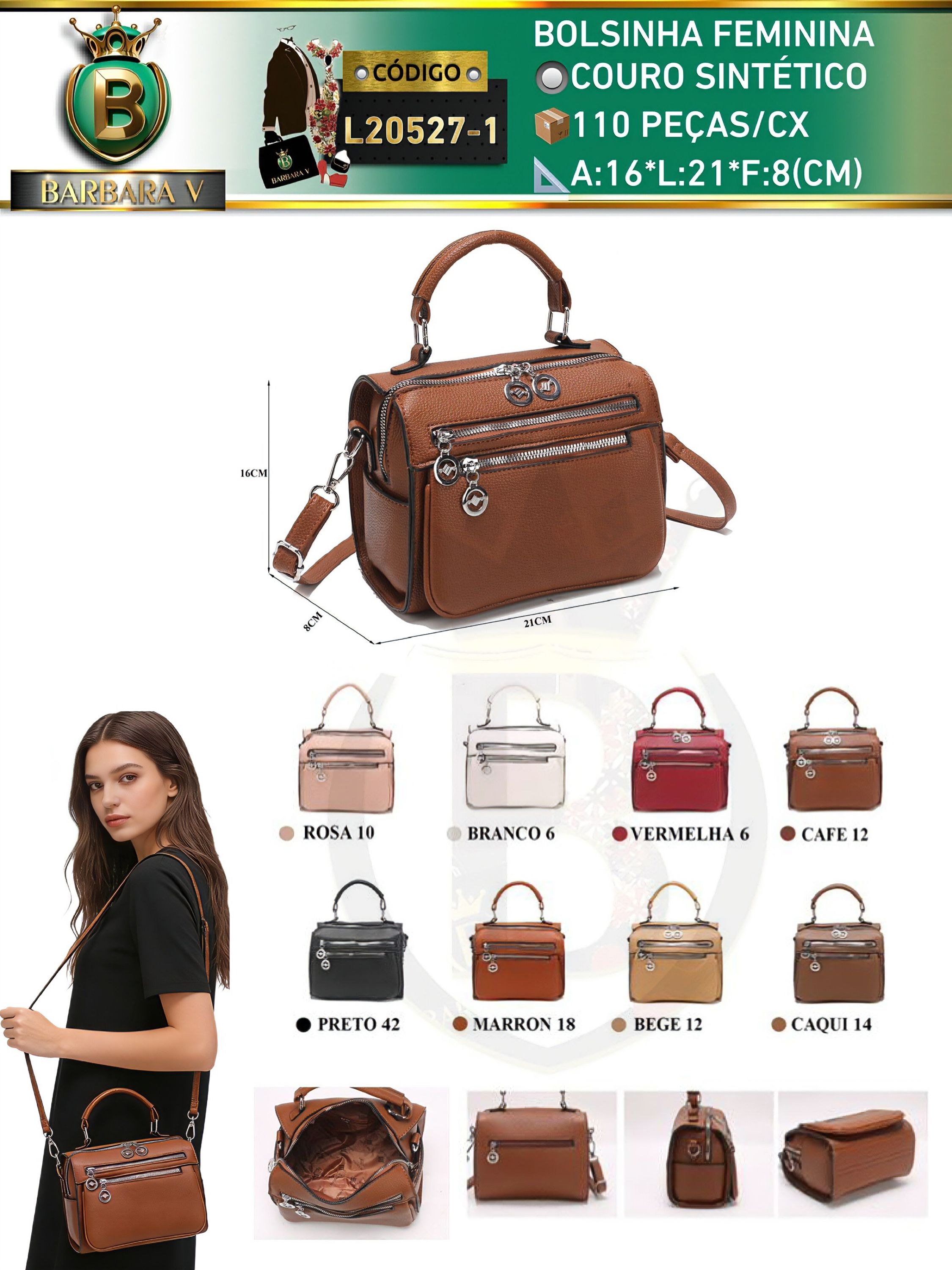 BARBARA V BOLSAS/bolsinha feminina(L20527-1)