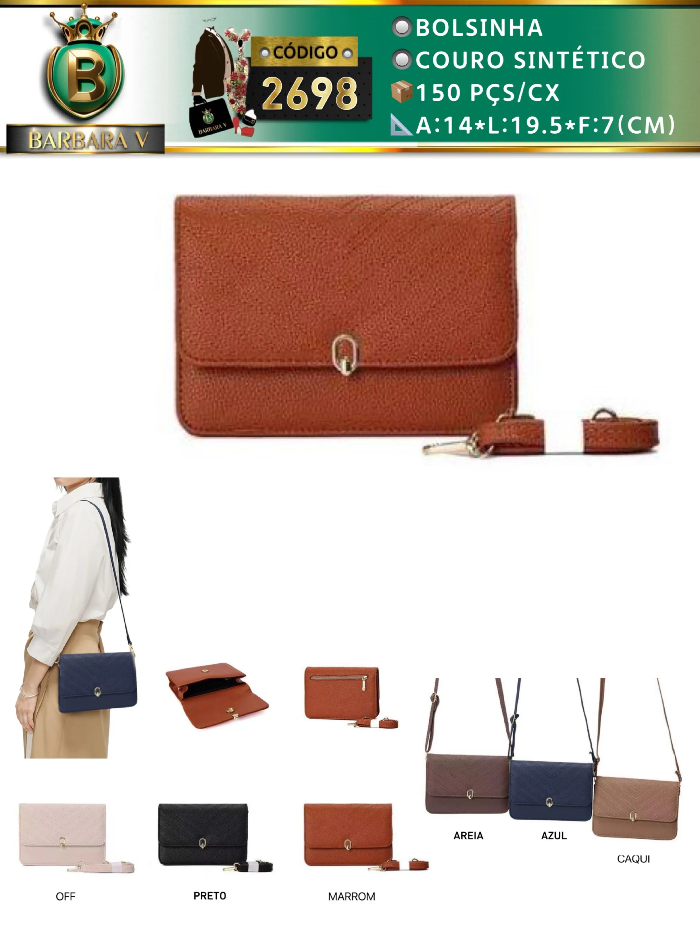 BARBARA V BOLSAS/Bolsinha feminina(2698)