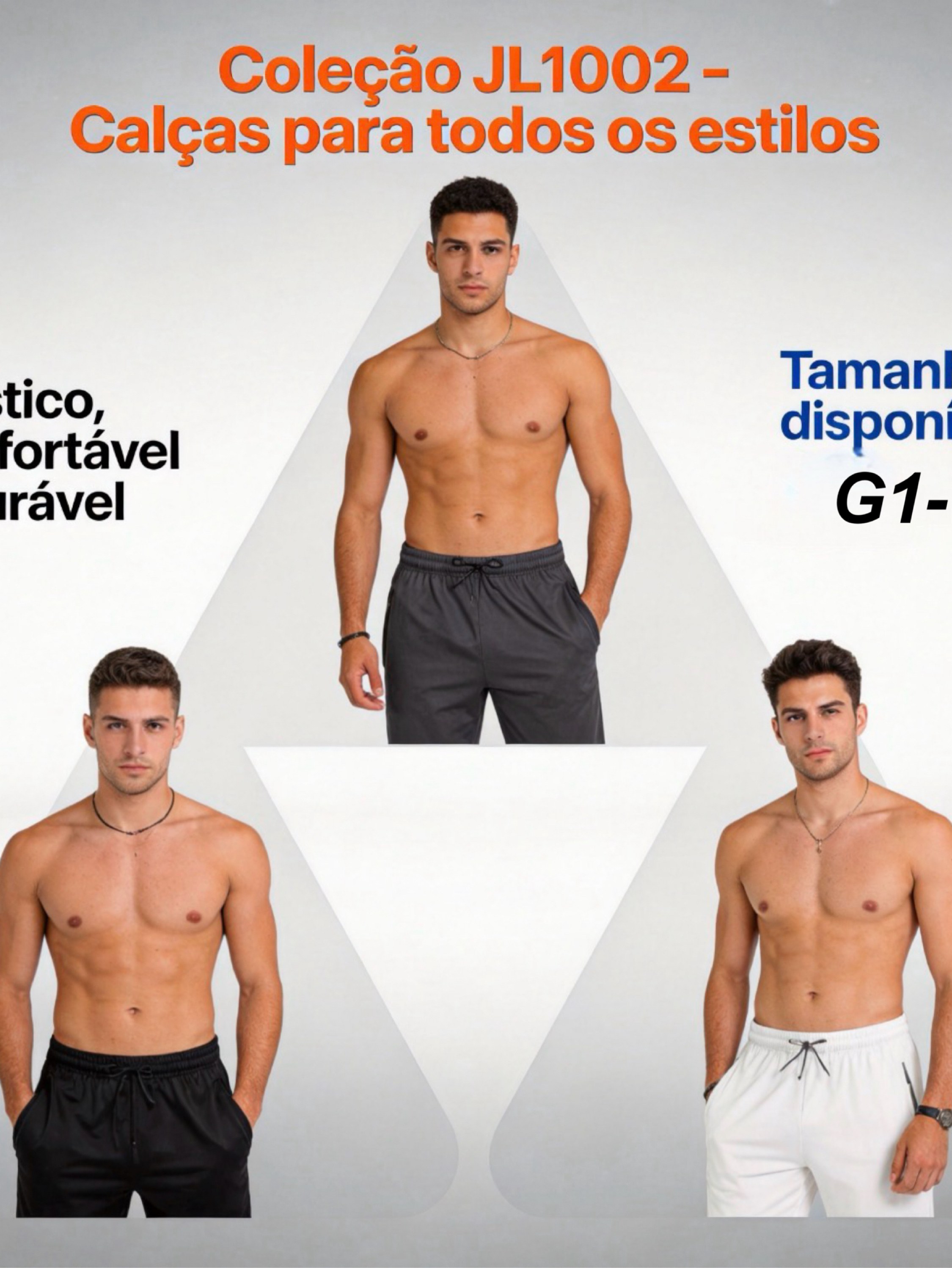 24Pçs cor e tam sortido Calça G1-G4 Jogger Masculina(JL1002)