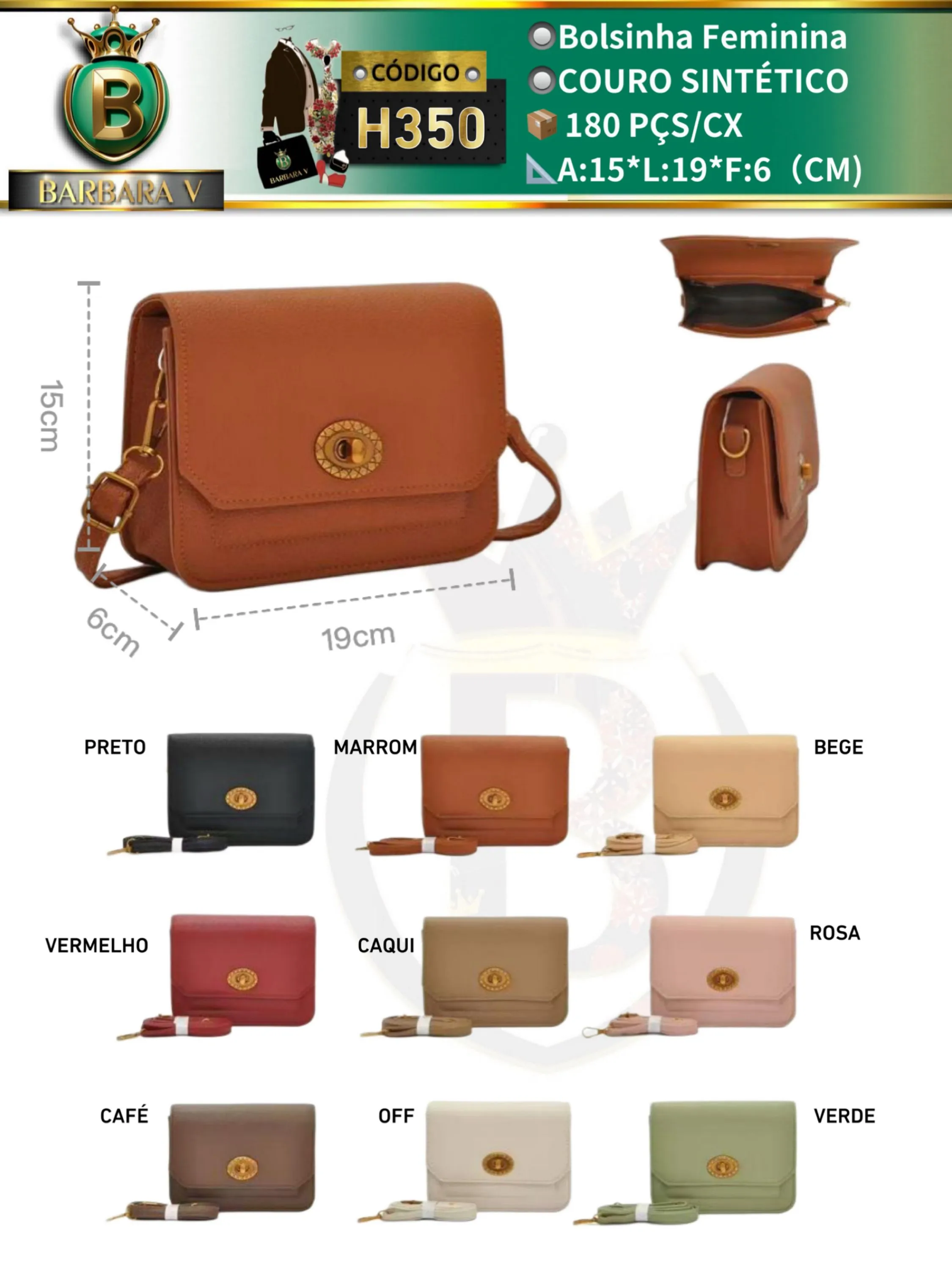 BARBARA V BOLSAS/bolsinha feminina(H350)