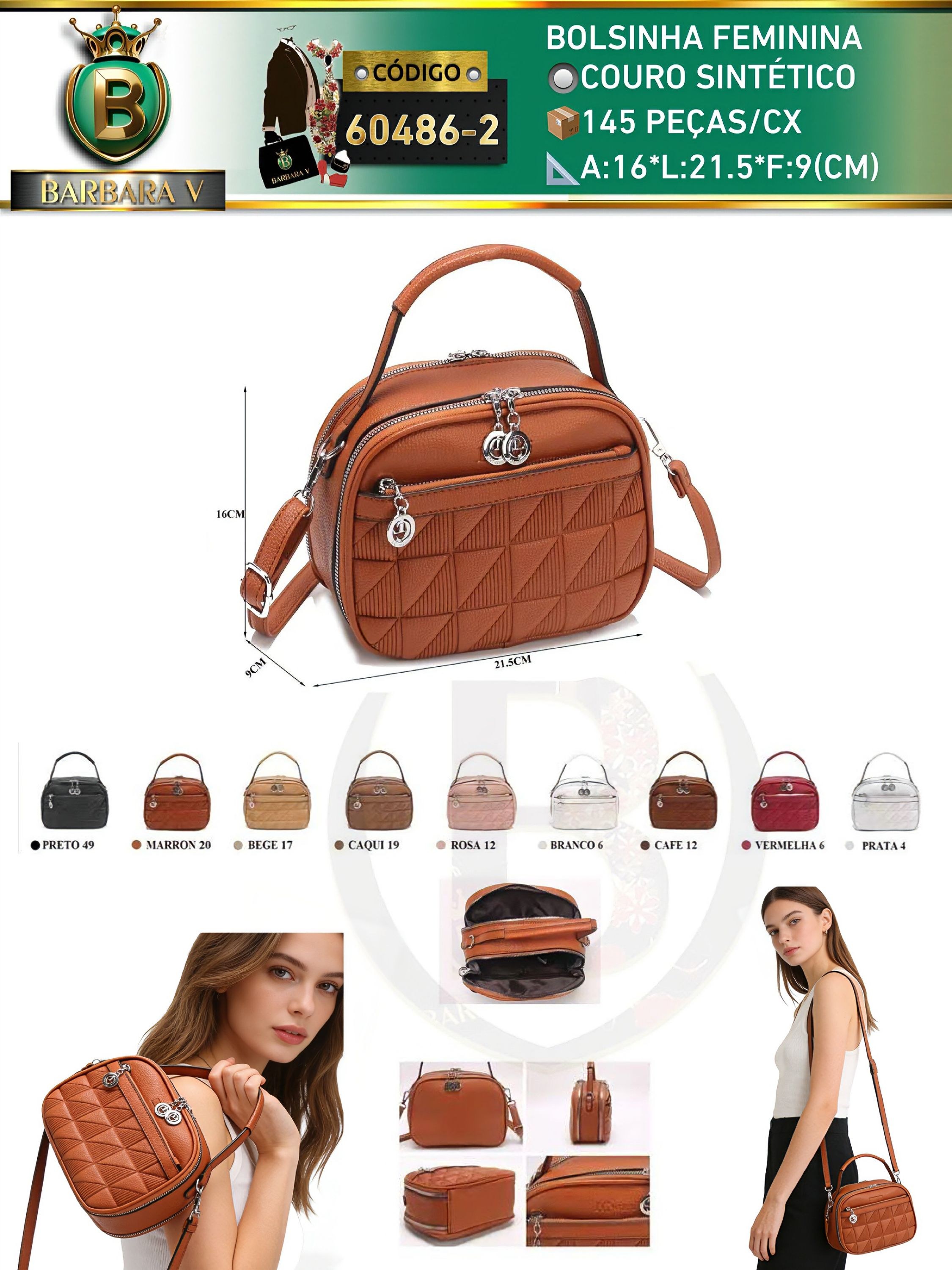 BARBARA V BOLSAS/bolsinha feminina(60486-2)