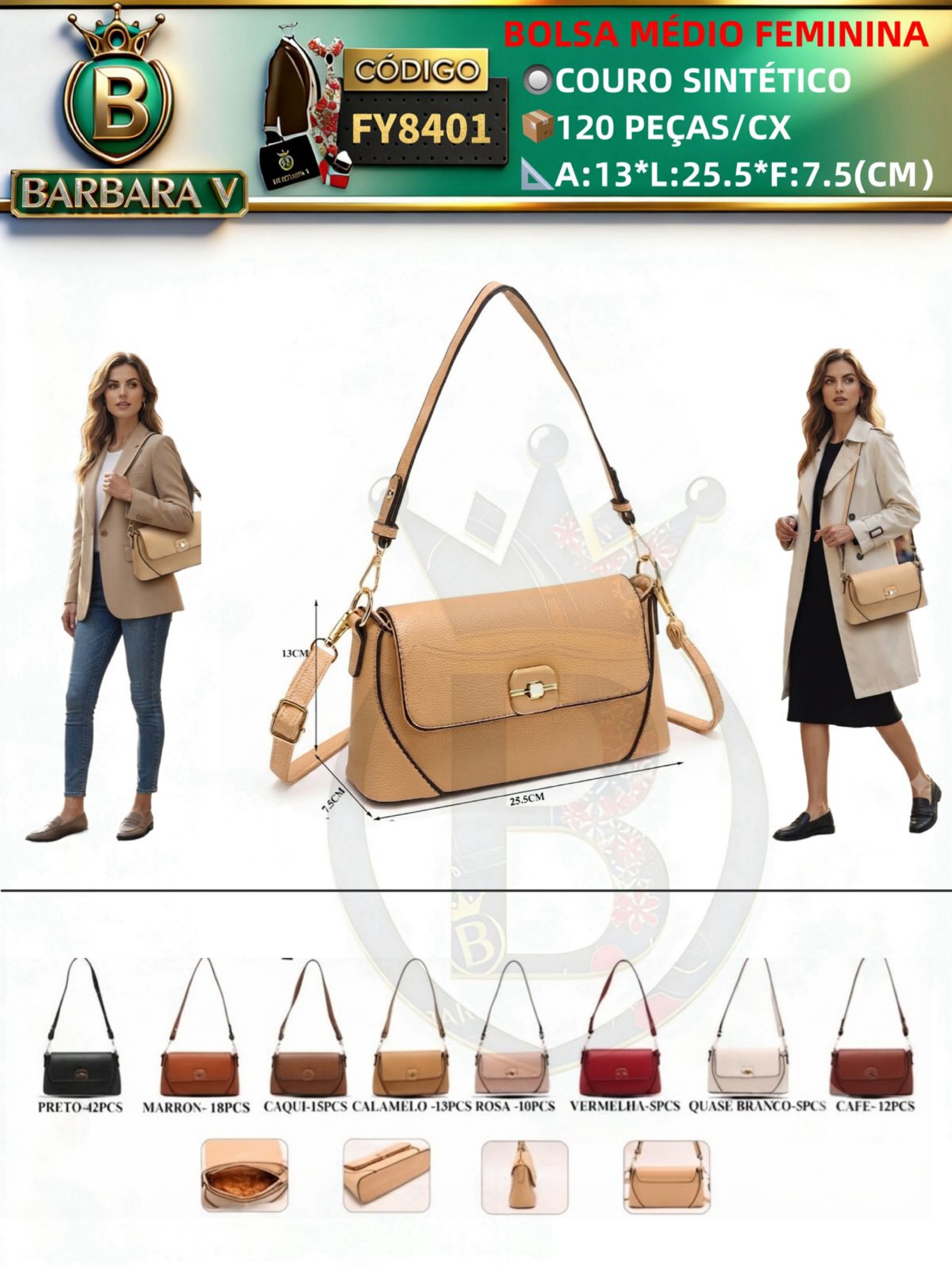 BARBARA V BOLSAS/ Bolsinha Feminina Medio FY8401