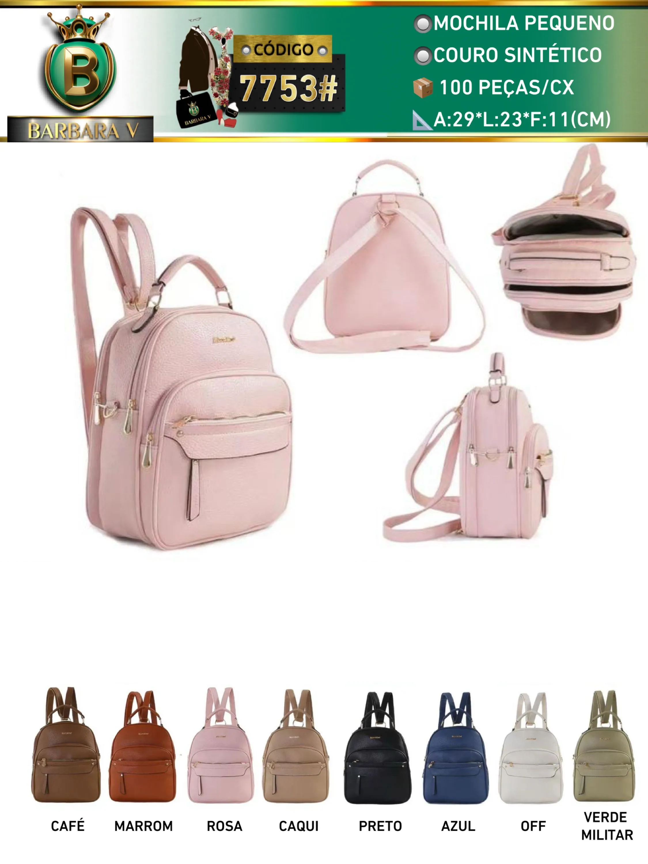 mochila pequena vira bolsinha 2 em 1(7753#)