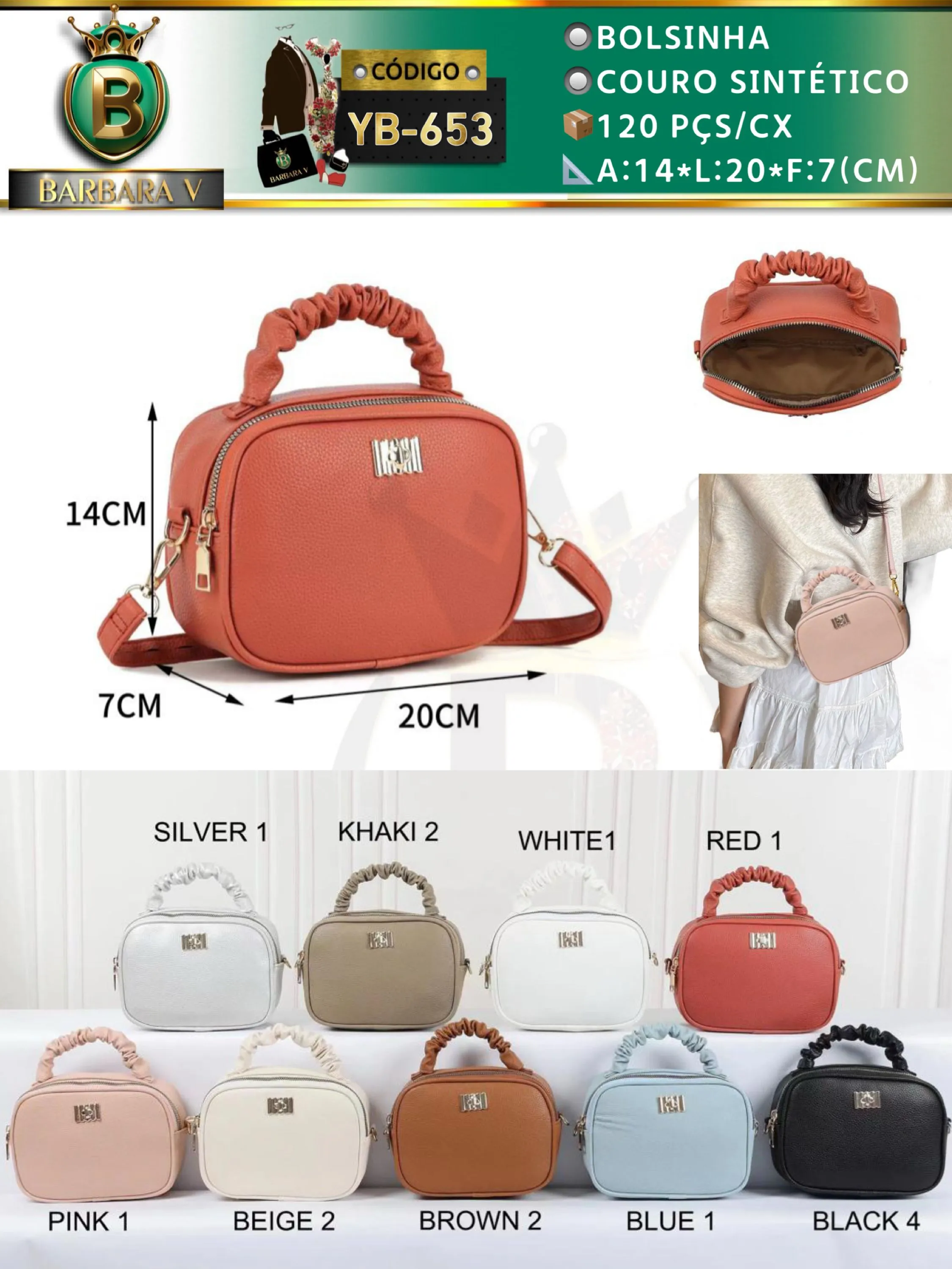 BARBARA V BOLSAS/bolsinha feminina(YB-653)